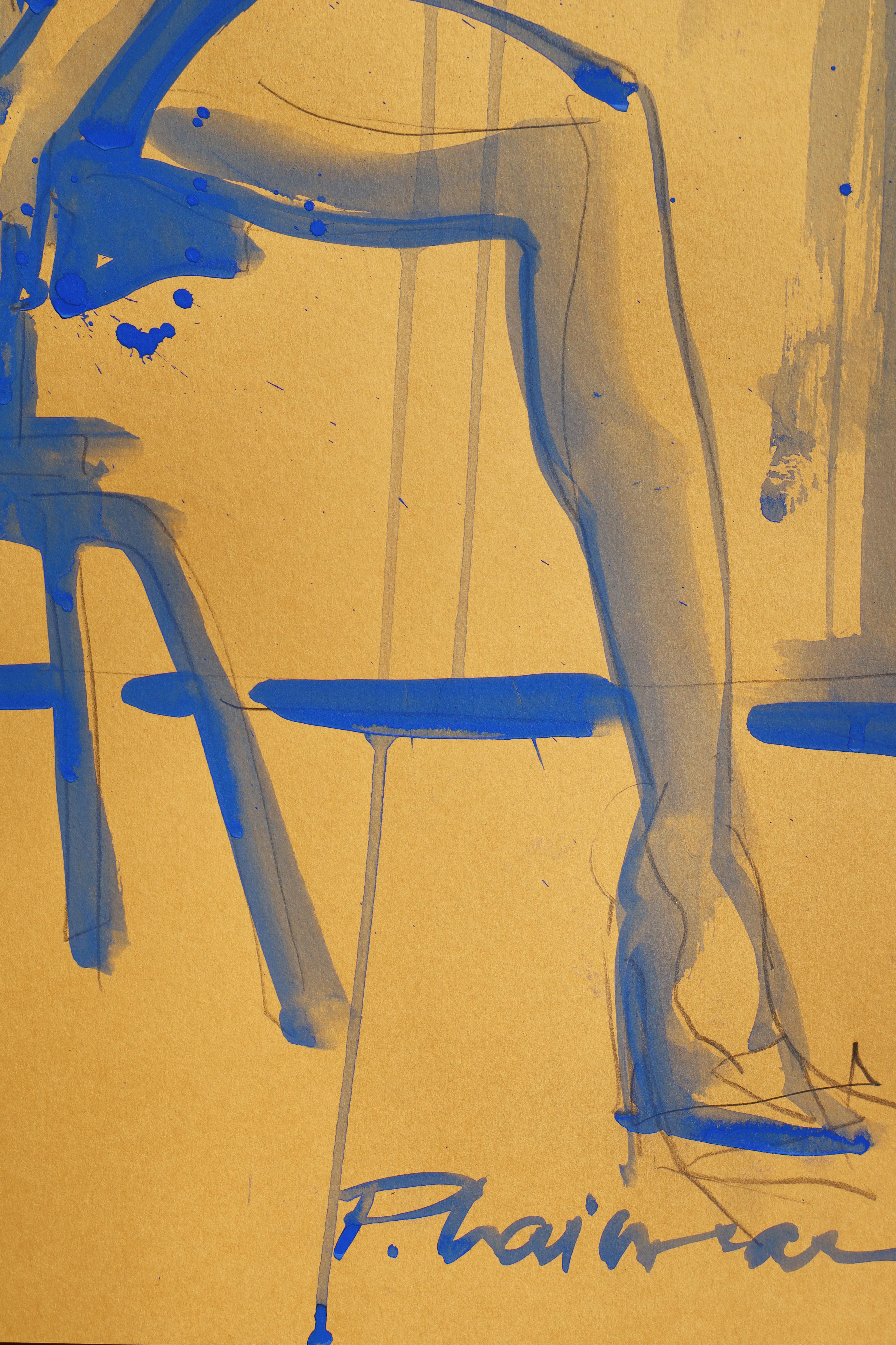 Blue Dancer di Paula Craioveanu - arte originale ispirata a Matisse in vendita 1