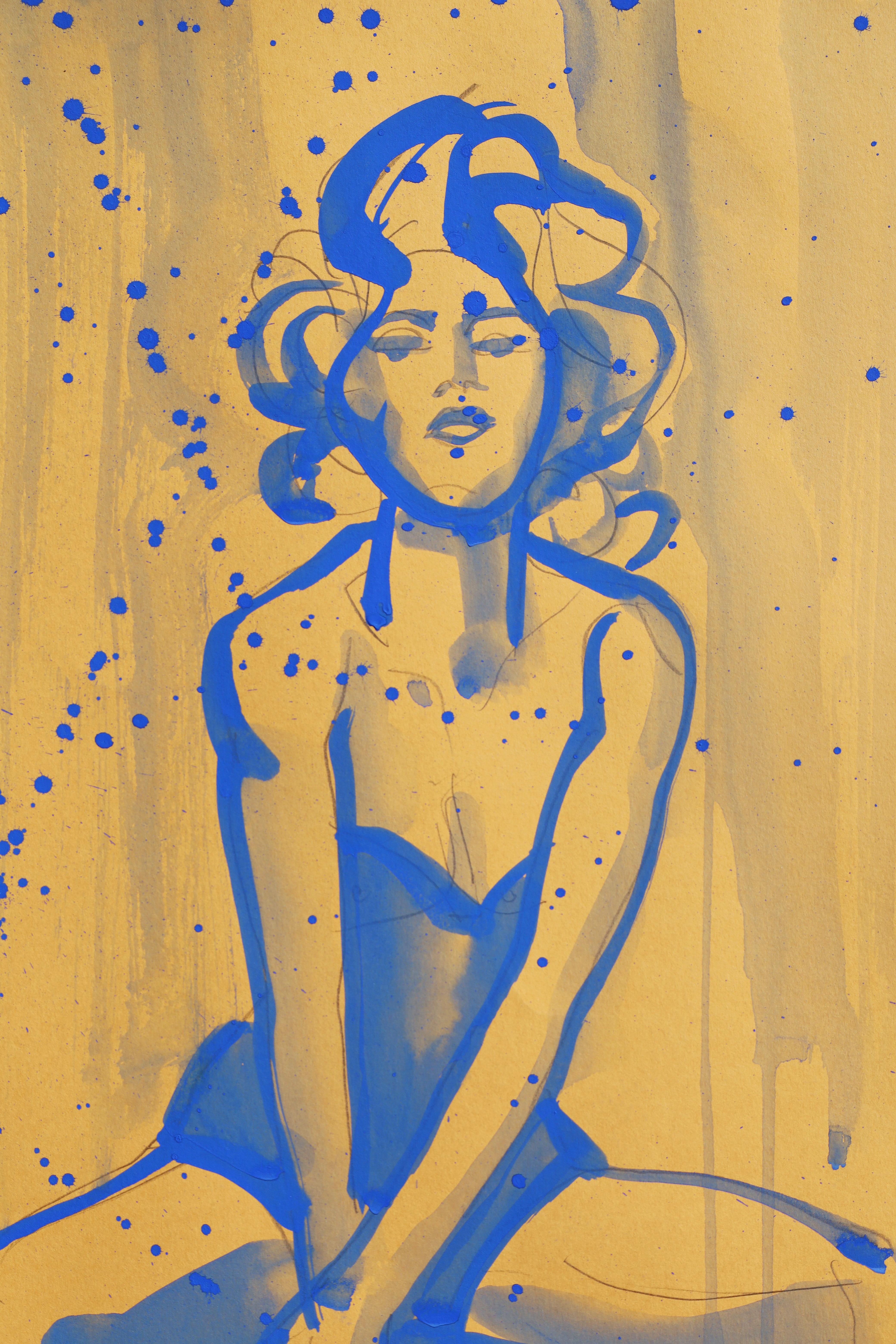 Blue Dancer di Paula Craioveanu - arte originale ispirata a Matisse in vendita 2