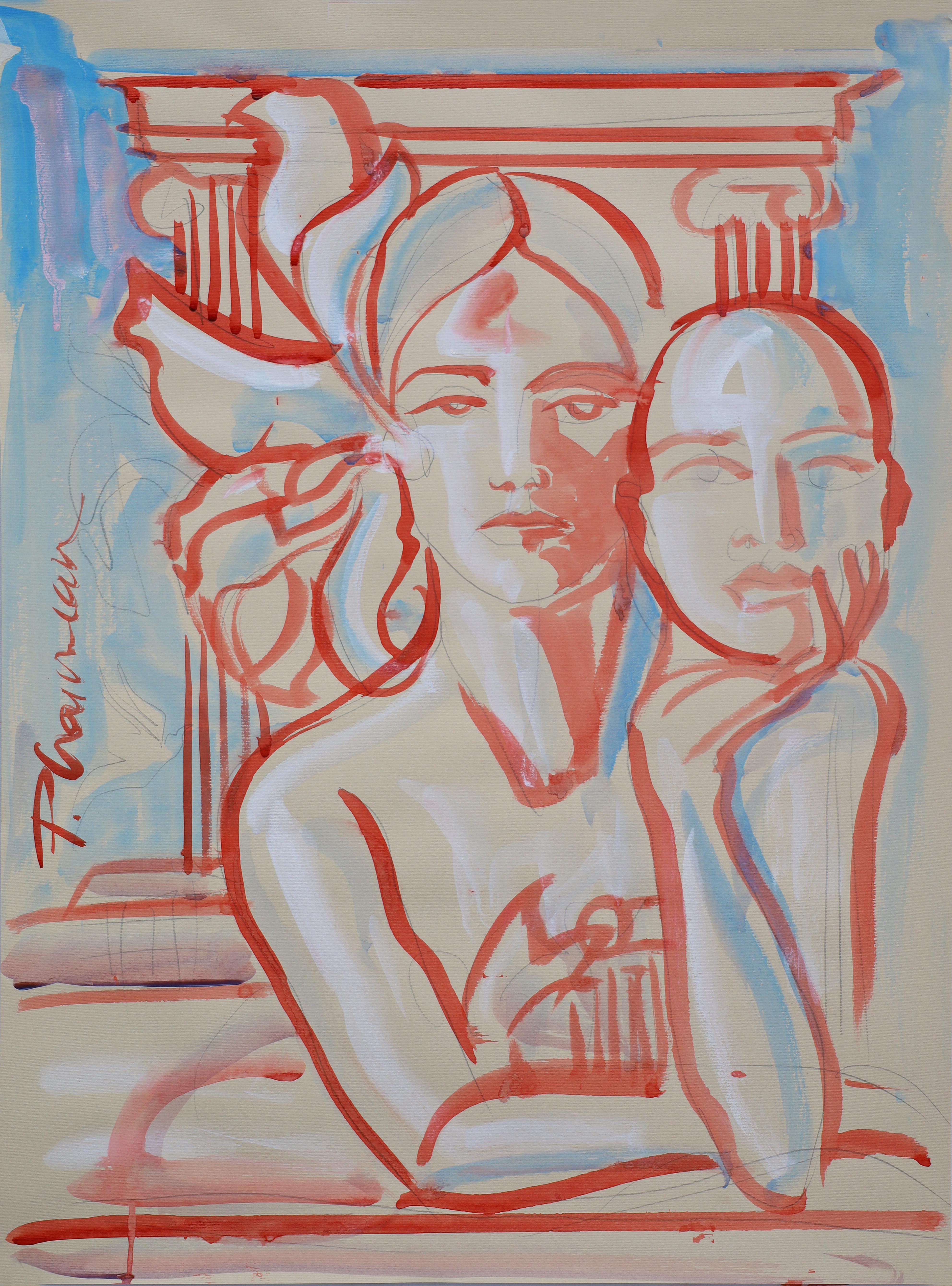 GIRL IN LOVE 2 original art Paula Craioveanu