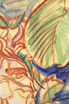 The Garden Within Original Contemporary Art tempera ink/ paper Paula Craioveanu