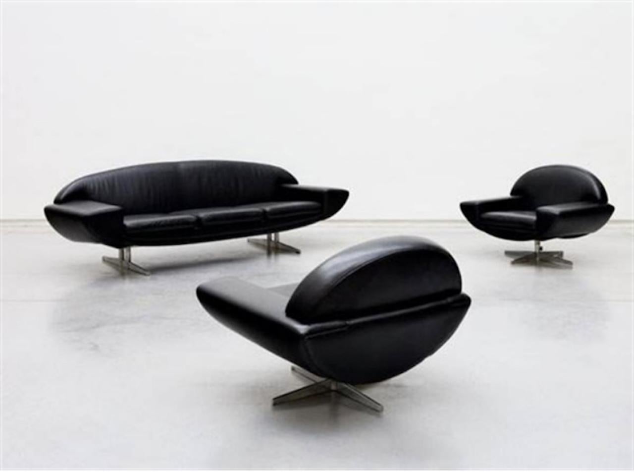 Sofa and two armchairs, 1960, for Trensum, Sweden - Art by Johannes Andersen