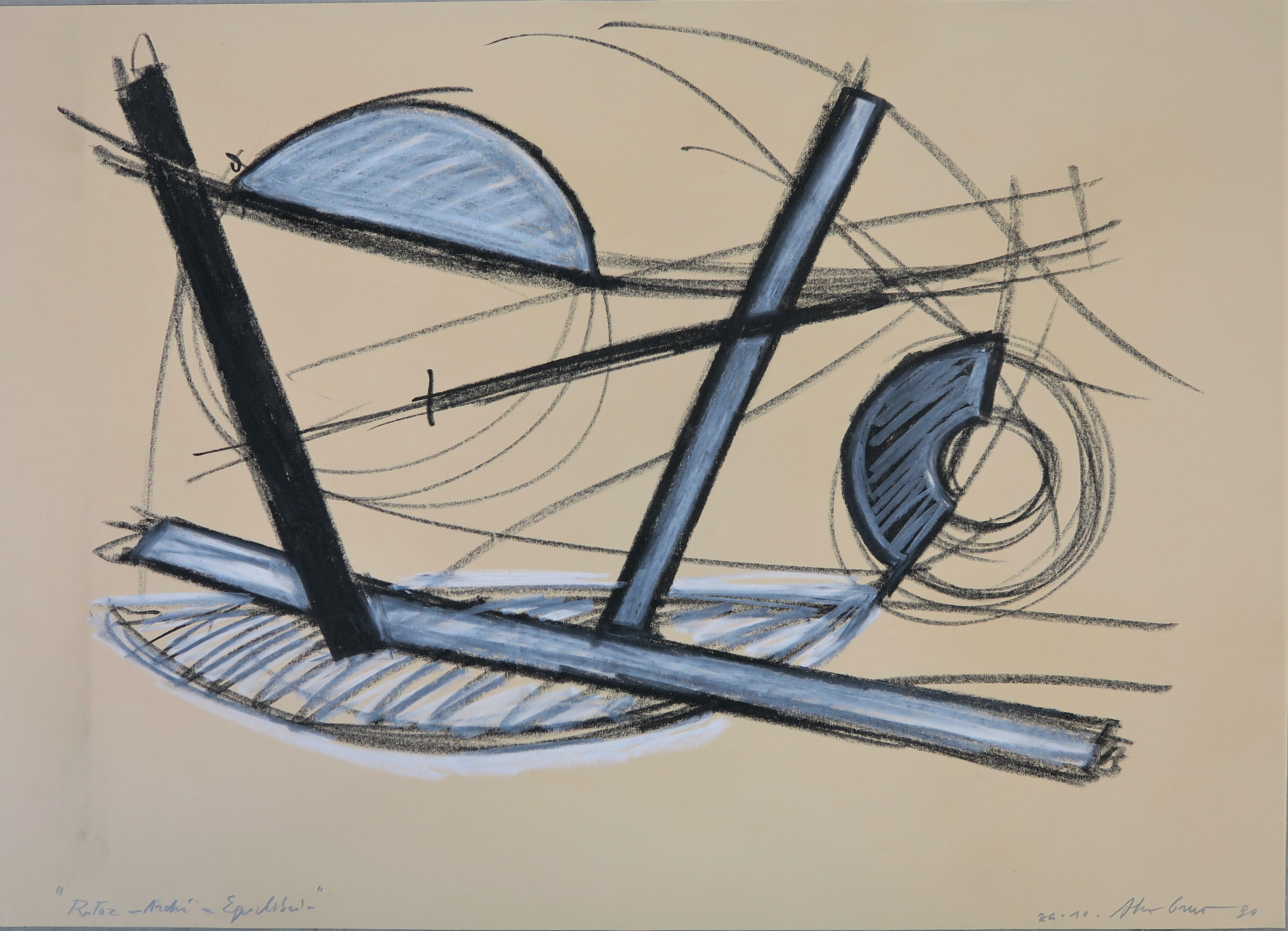 Alex Corno Abstract Drawing - Rotor-Archi-Equilibrio