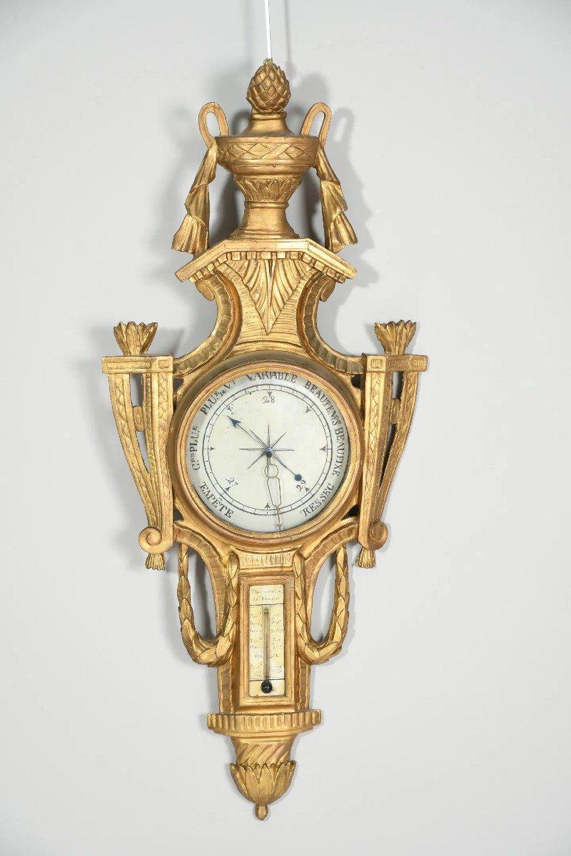 Baromètre-thermomètre Louis XVI