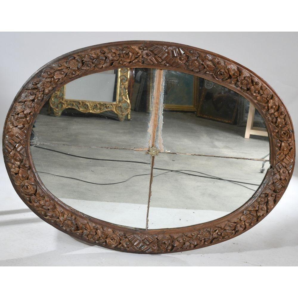 Large Louis XIV Oval Mirror - Art by Unknown