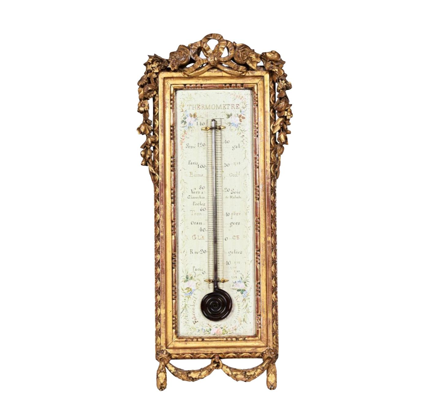 Kleines Thermometer Louis XVI – Art von Unknown