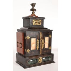 Antique Charming 17th Century Travel Jewelry Cabinet