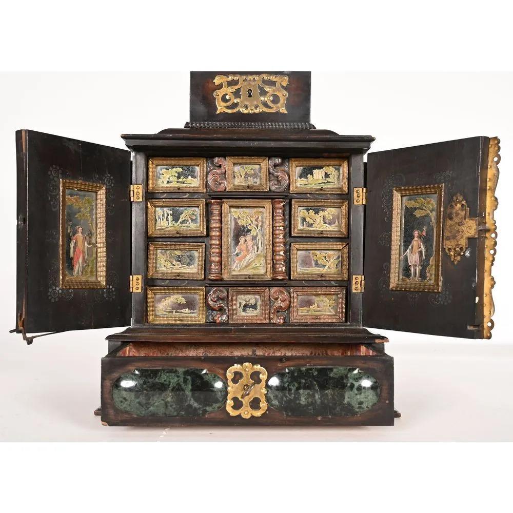 Charming 17th Century Travel Jewelry Cabinet For Sale 3