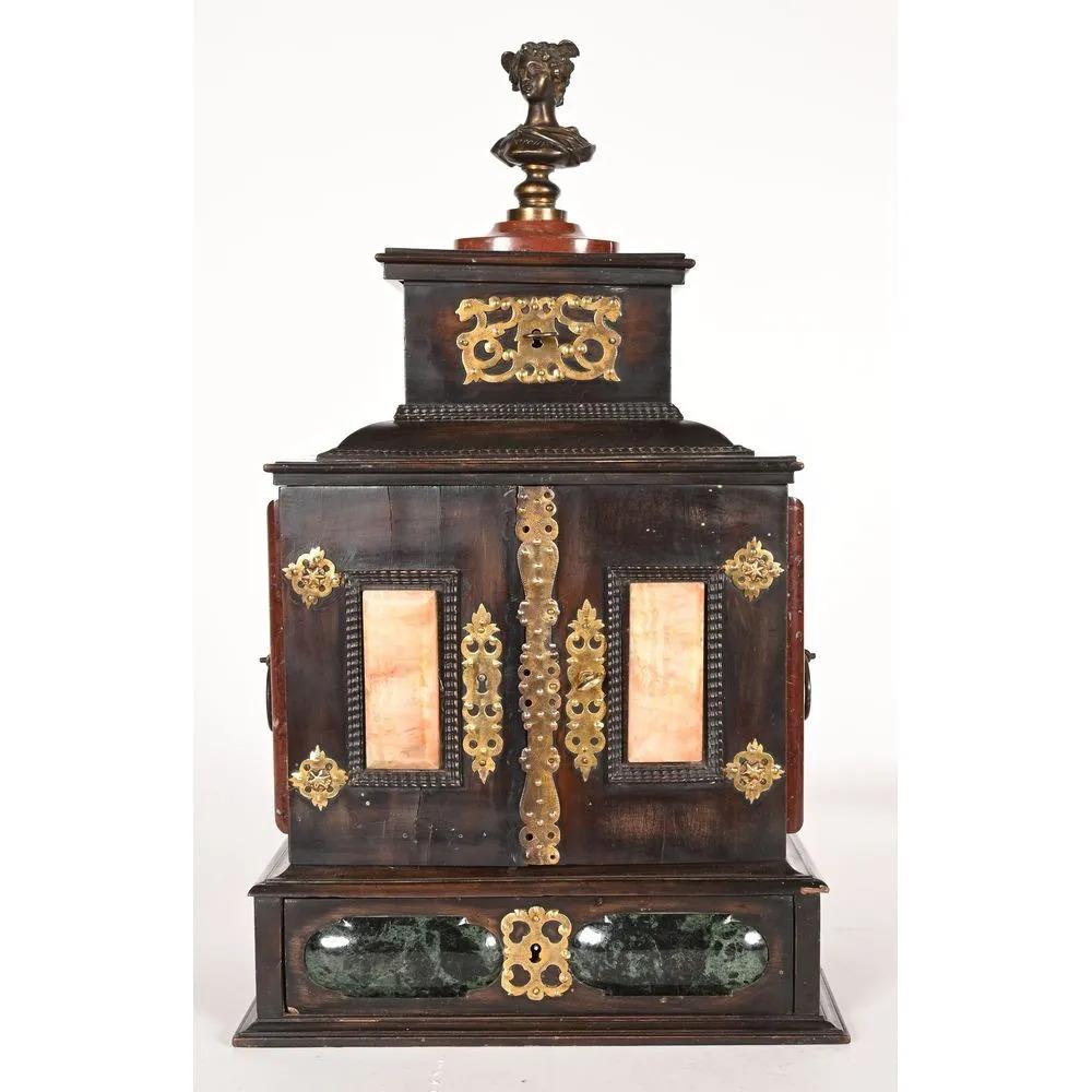 Charming 17th Century Travel Jewelry Cabinet For Sale 4