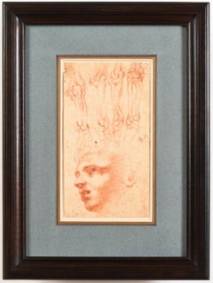 Italian School, late 16th century - Head of a Man and Écorché Studies of Arms