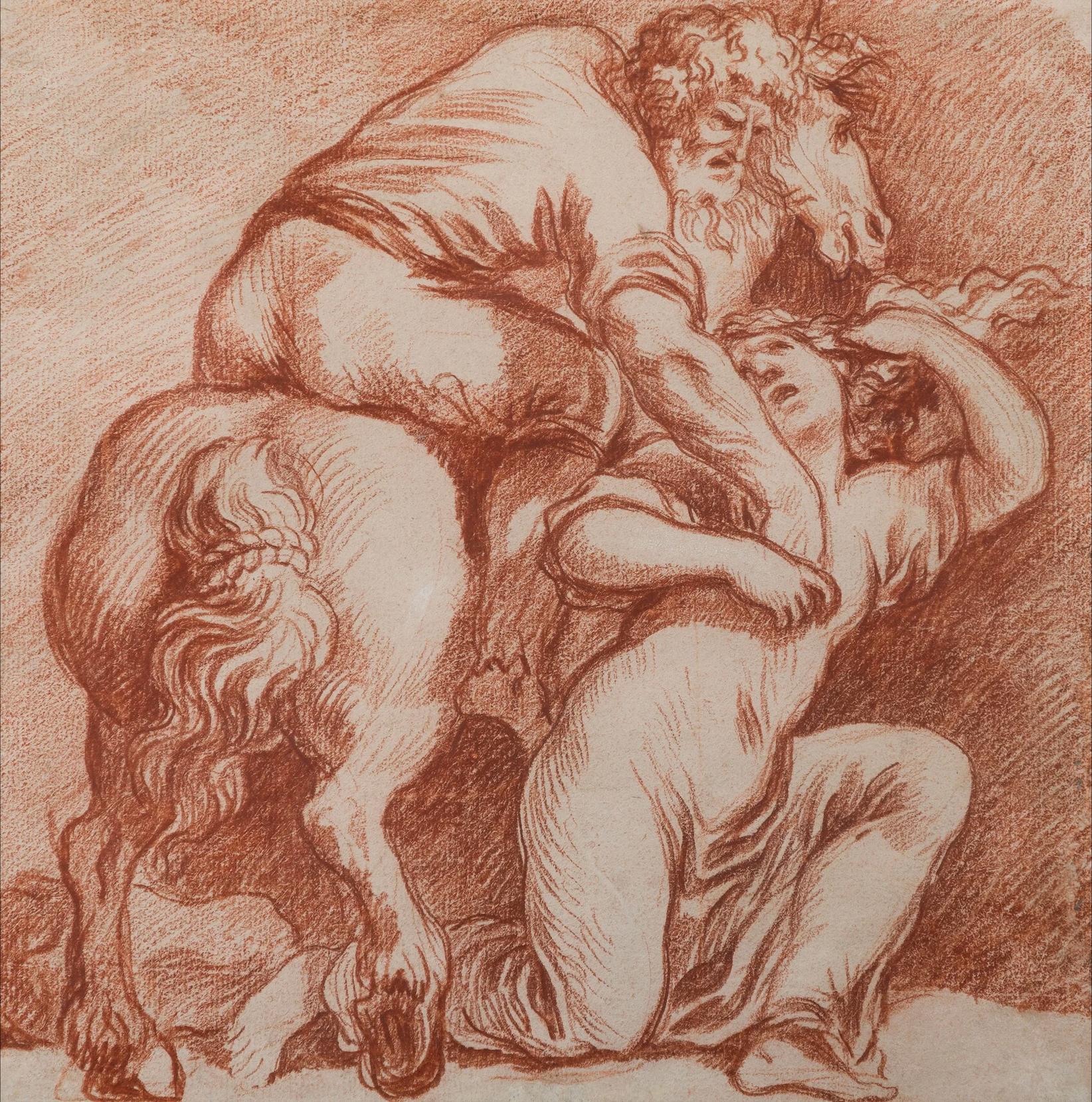 Man on Horseback Abducting a Woman