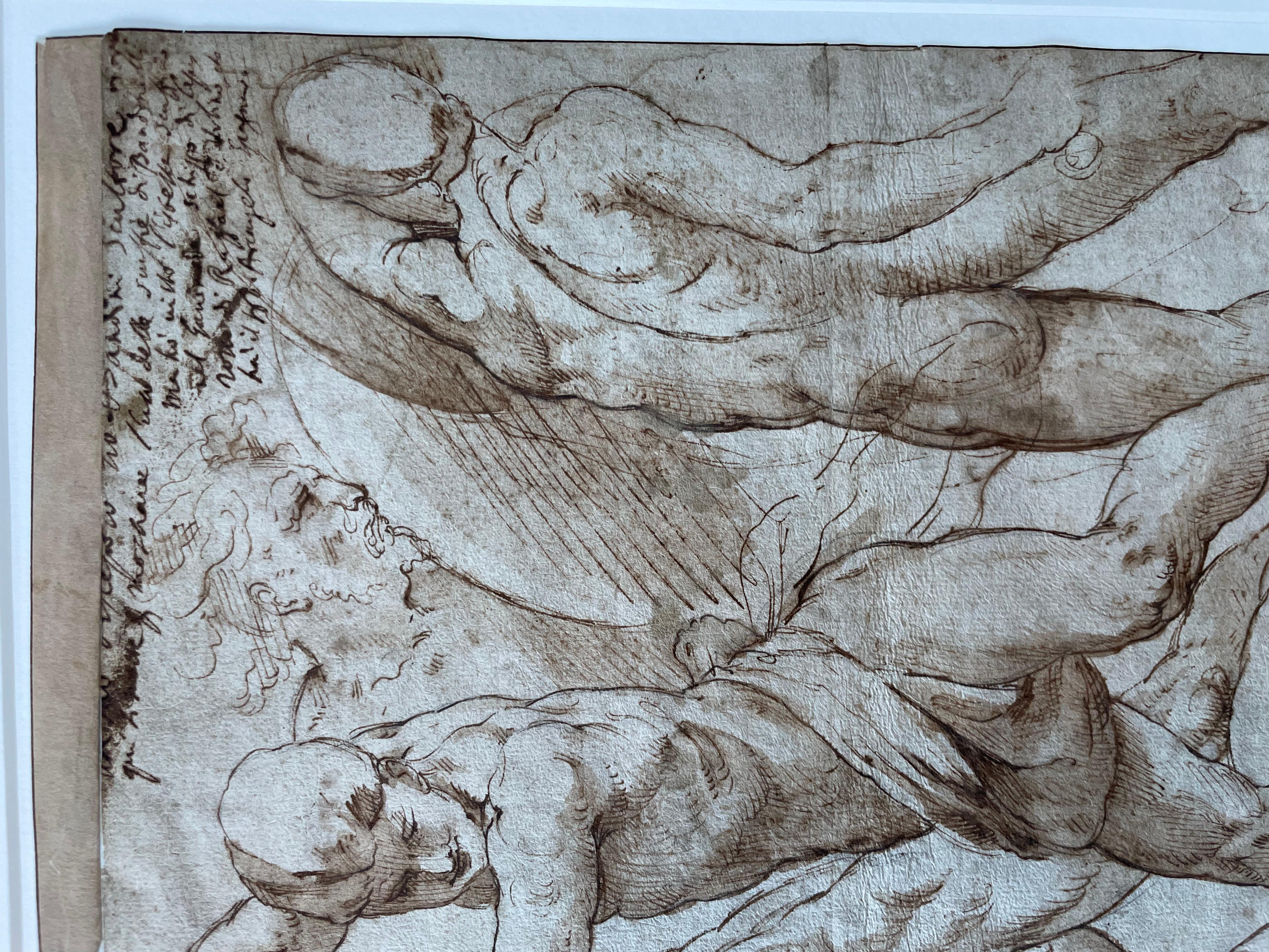 Jacopo Zanguidi Dit Bertoja (1544 - 1574) - Important 16th Century Drawing For Sale 1