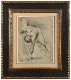 Leaning Nude Man (recto); Kneeling Man, Hands Tied Behind His Back (verso)
