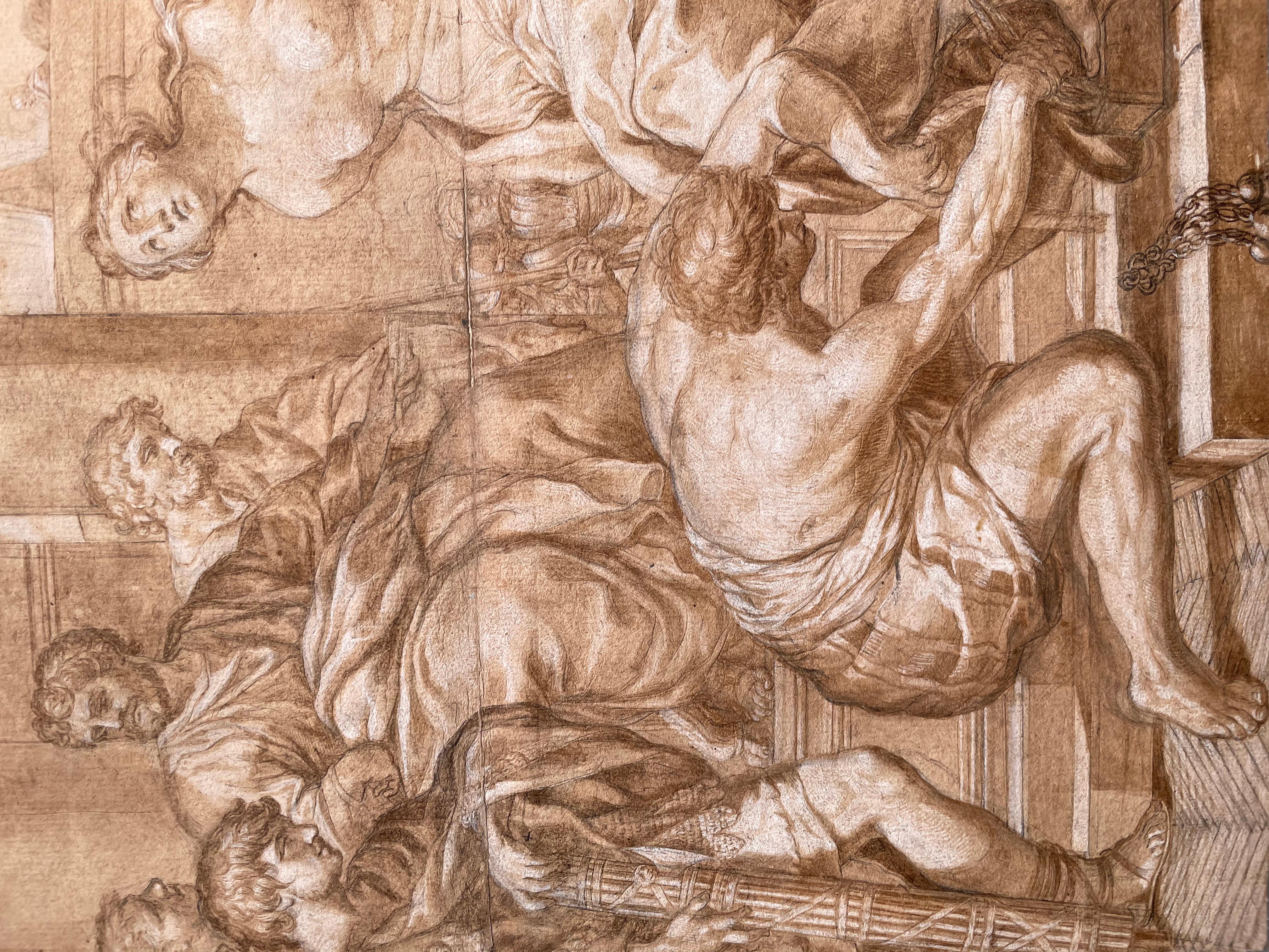 El suplicio de Santa Concordia - Art de Domenico Piola the Elder