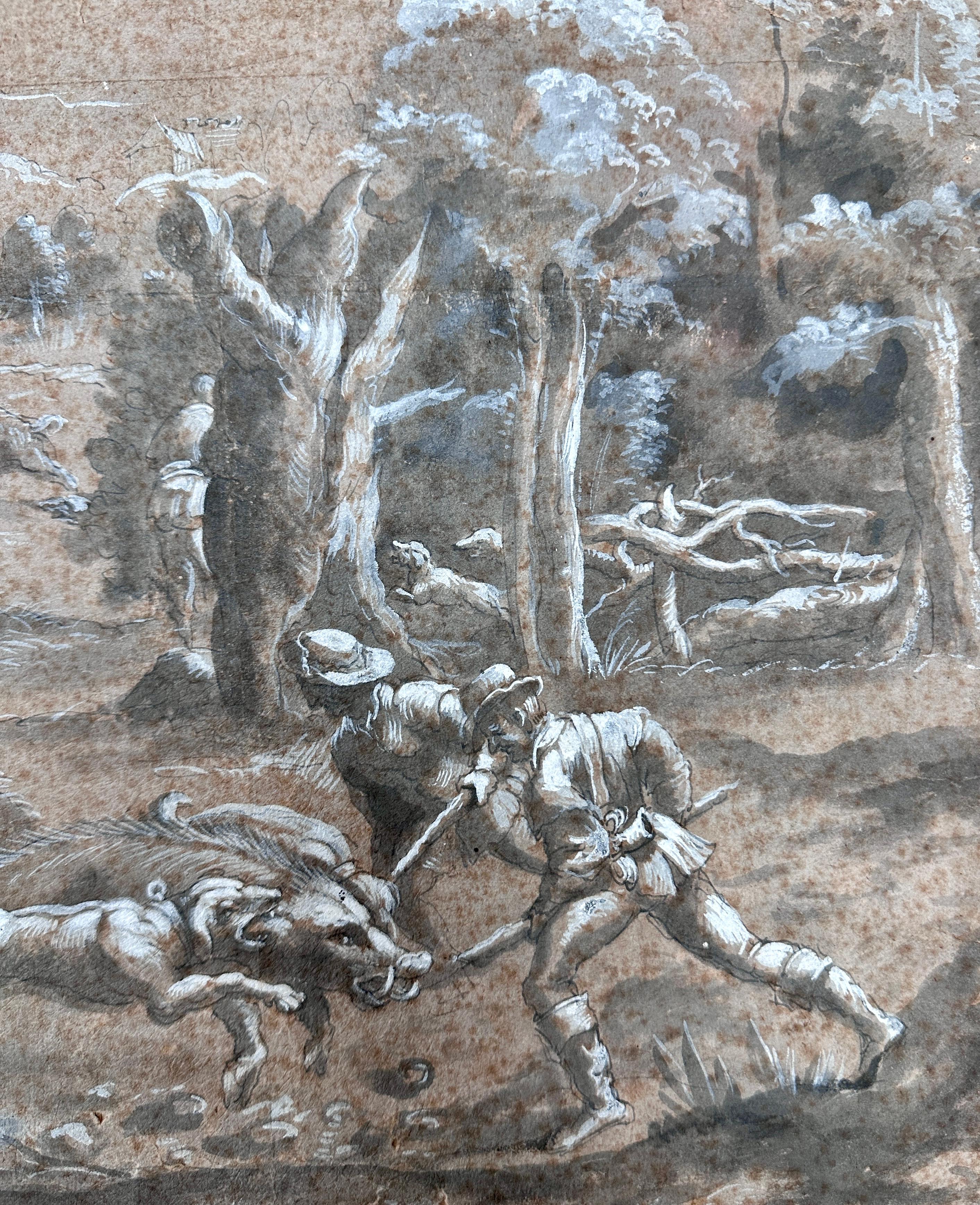 Scène de chasse - Art de Jan Van der Straet