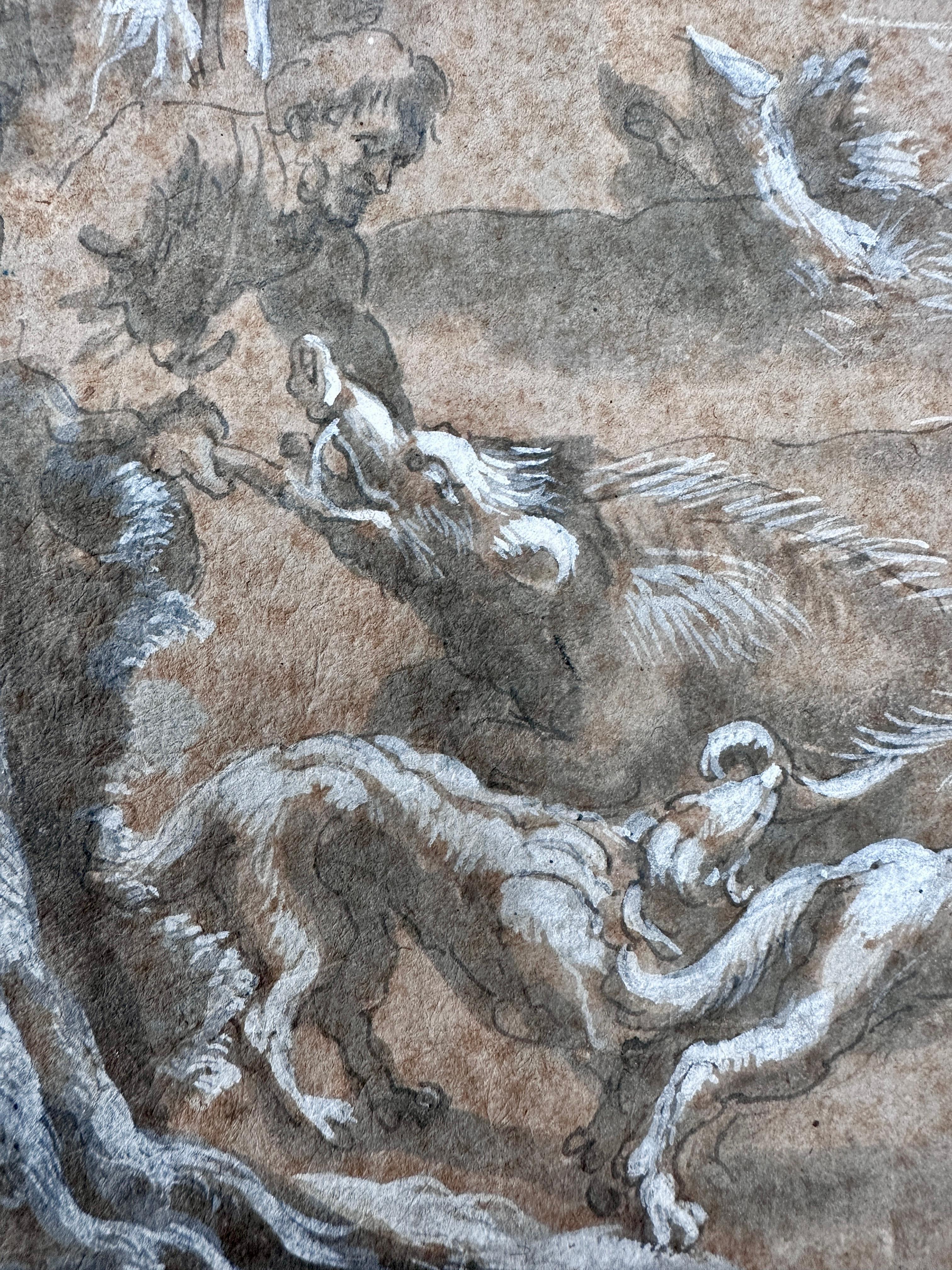 Scène de chasse - Maîtres anciens Art par Jan Van der Straet