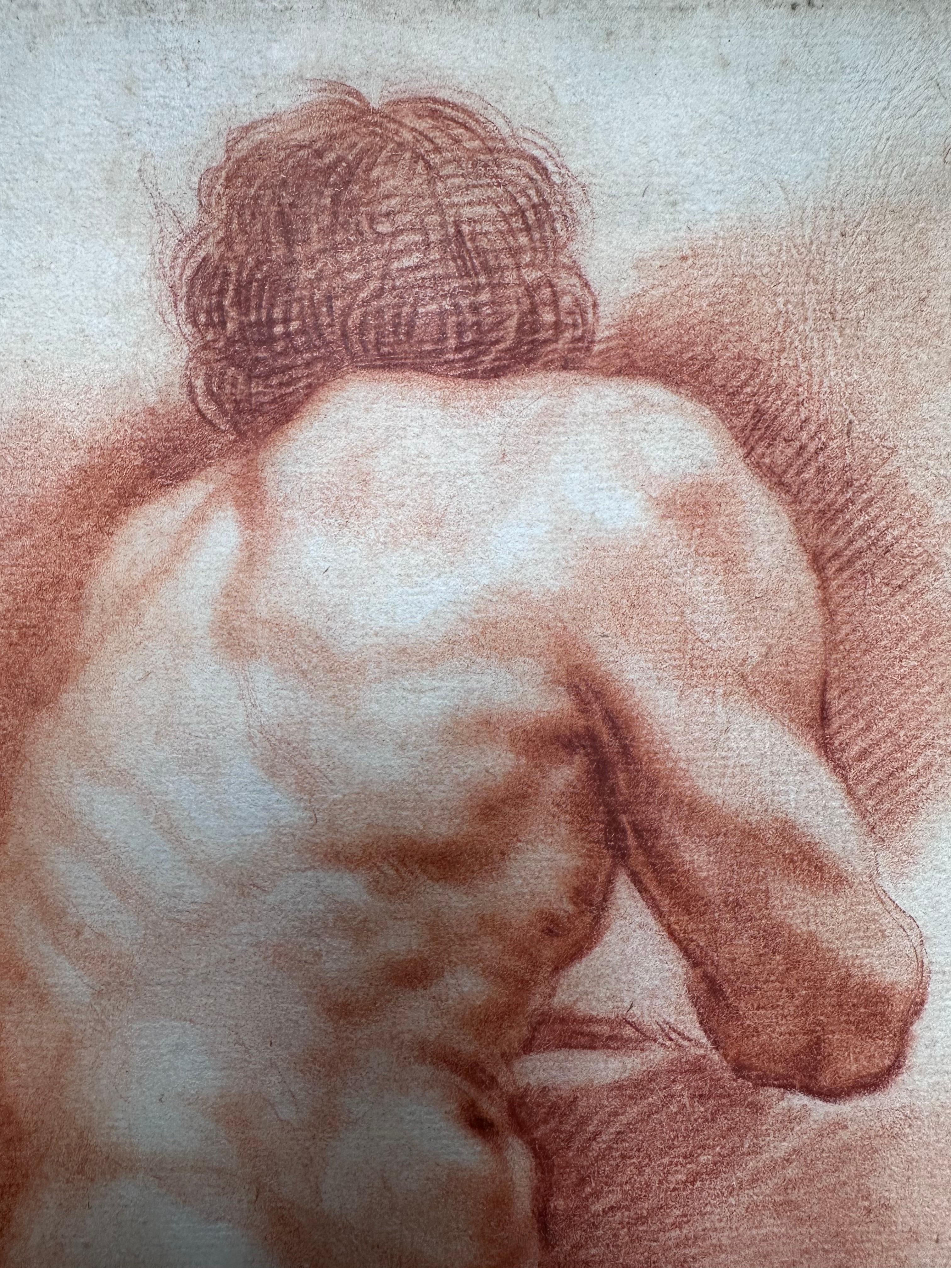 Studio di un Satiro seduto, visto da dietro - Art Antichi maestri di Domenico Maria Canuti