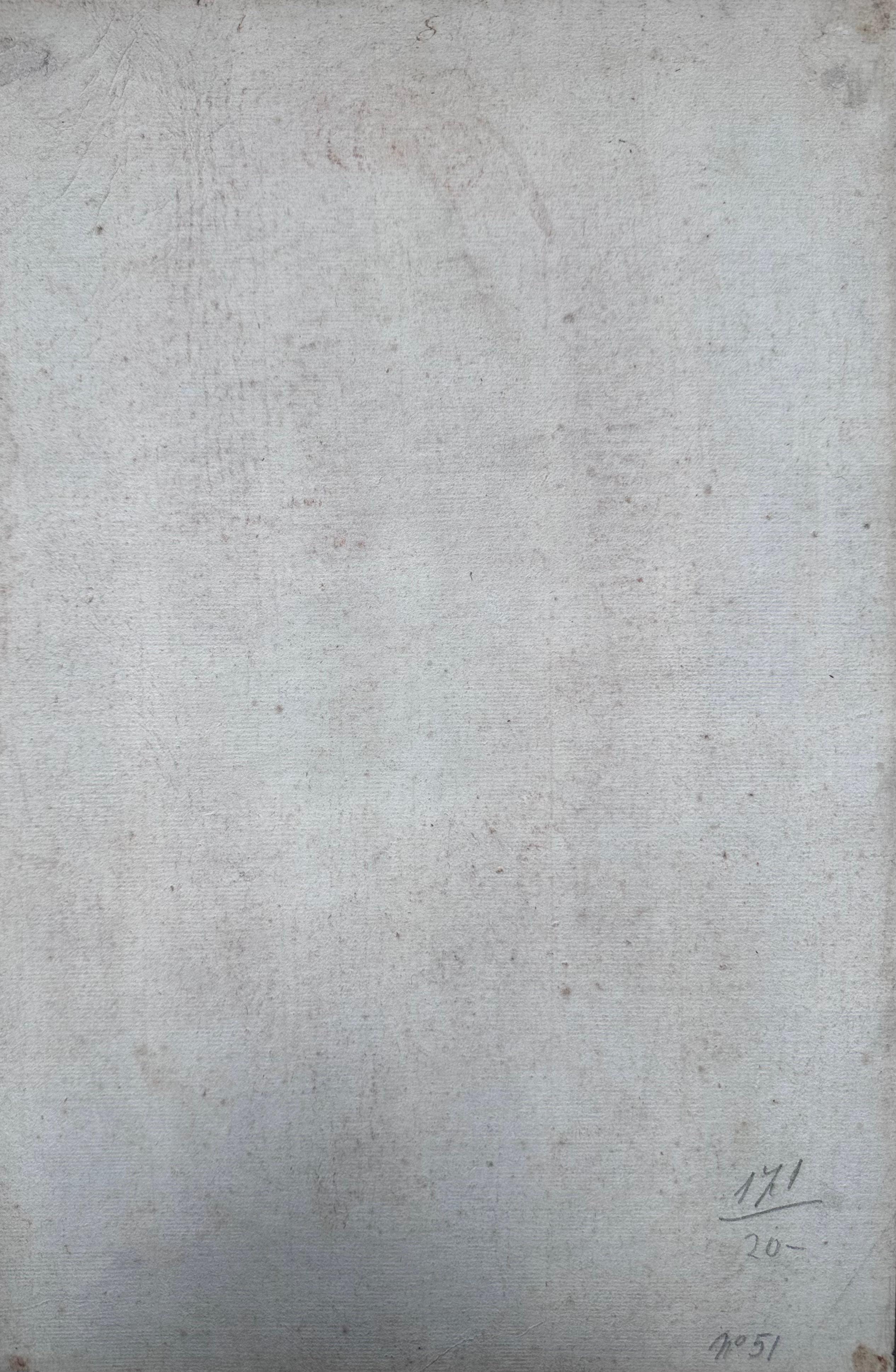 Domenico Maria Canuti (1625-1684)
Studio di un Satiro seduto, visto da dietro

Gesso rosso su carta vergata con filigrana
39 × 26 cm

Provenienza:
Collezione privata, Francia

Nota:
Un grande e raro foglio del brillante disegnatore bolognese