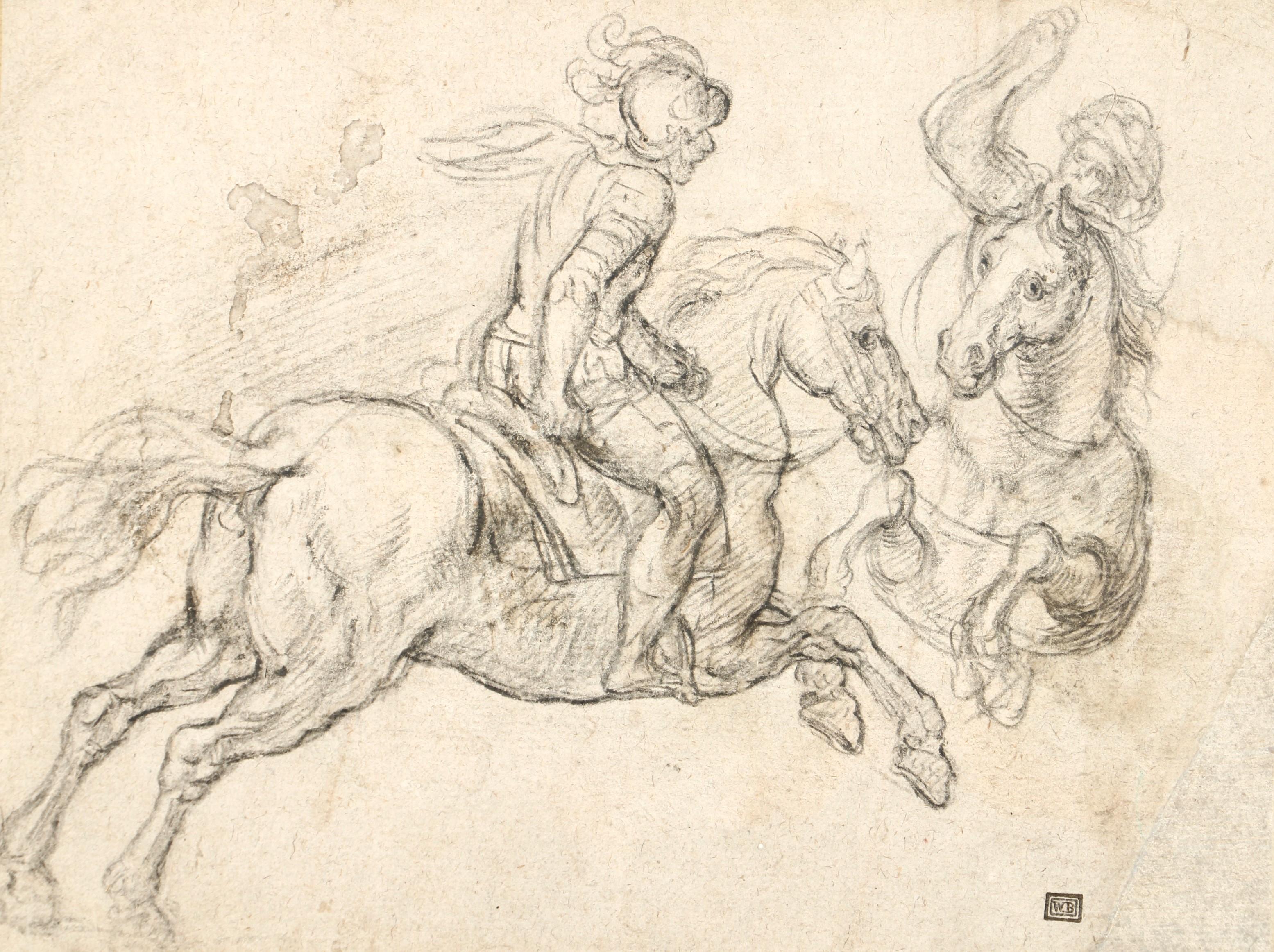 Study of a Horseman Charging His Opponent - Art by Joseph Parrocel