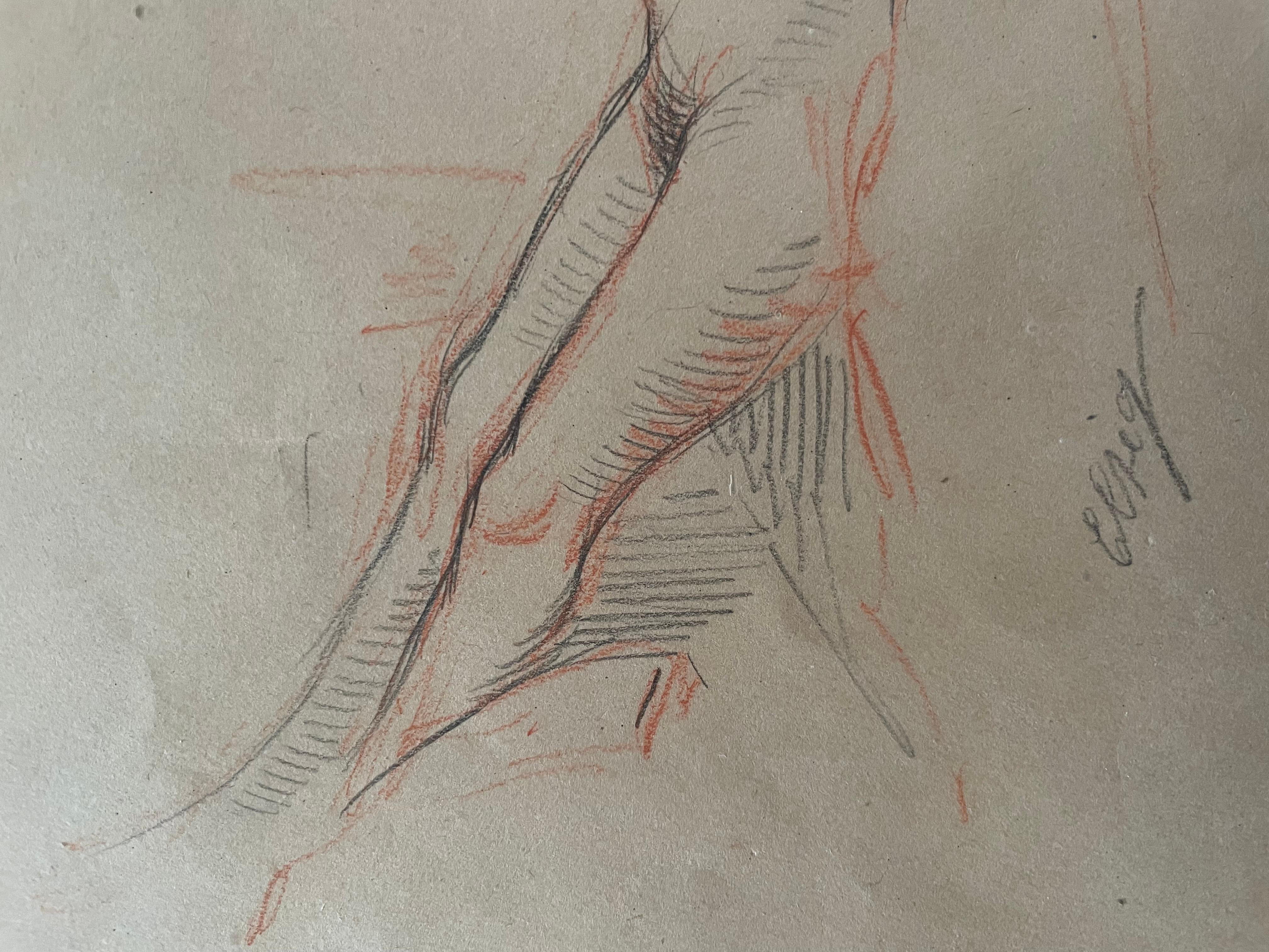 Étude d'une femme couchée - Art de Paul César Helleu