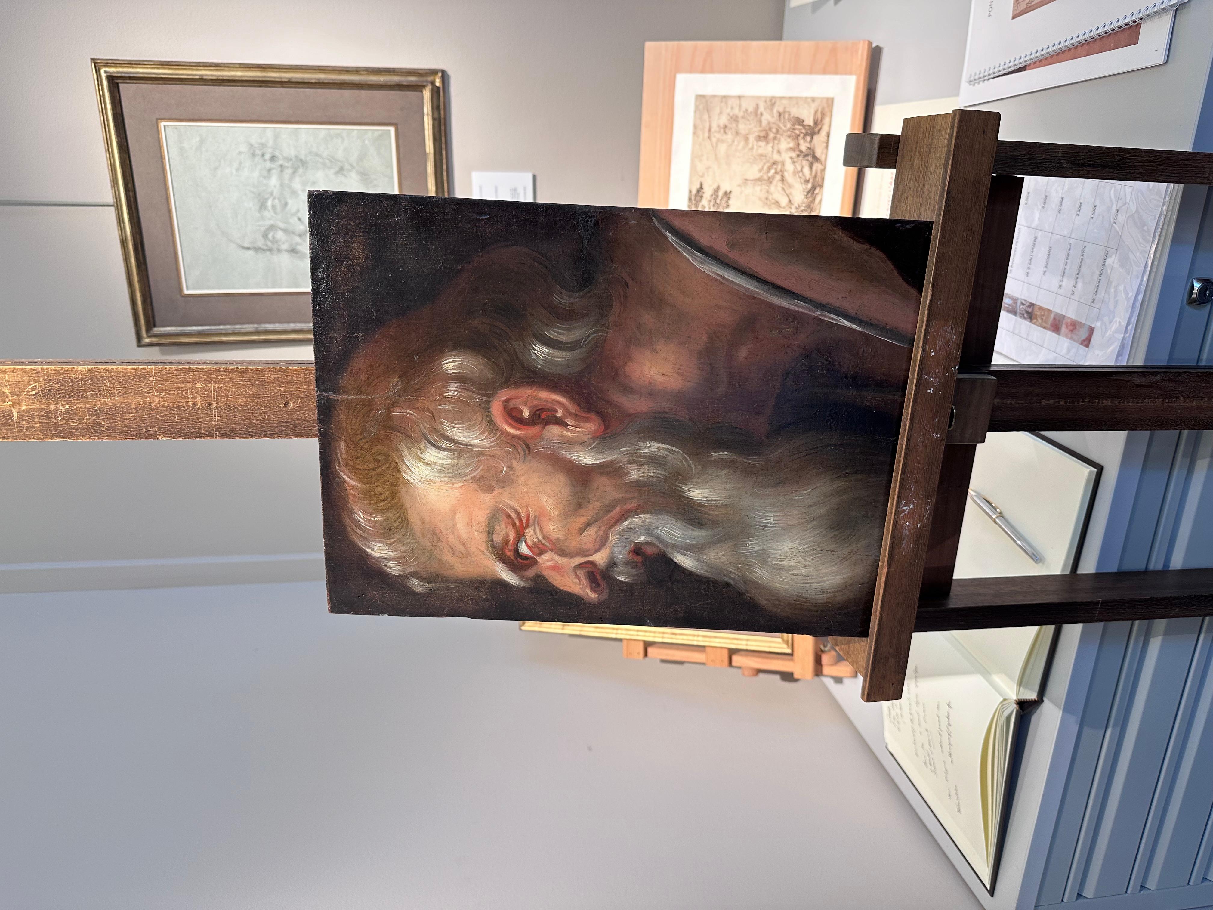 Study Of A Head - Black Portrait by Artus Wolfort