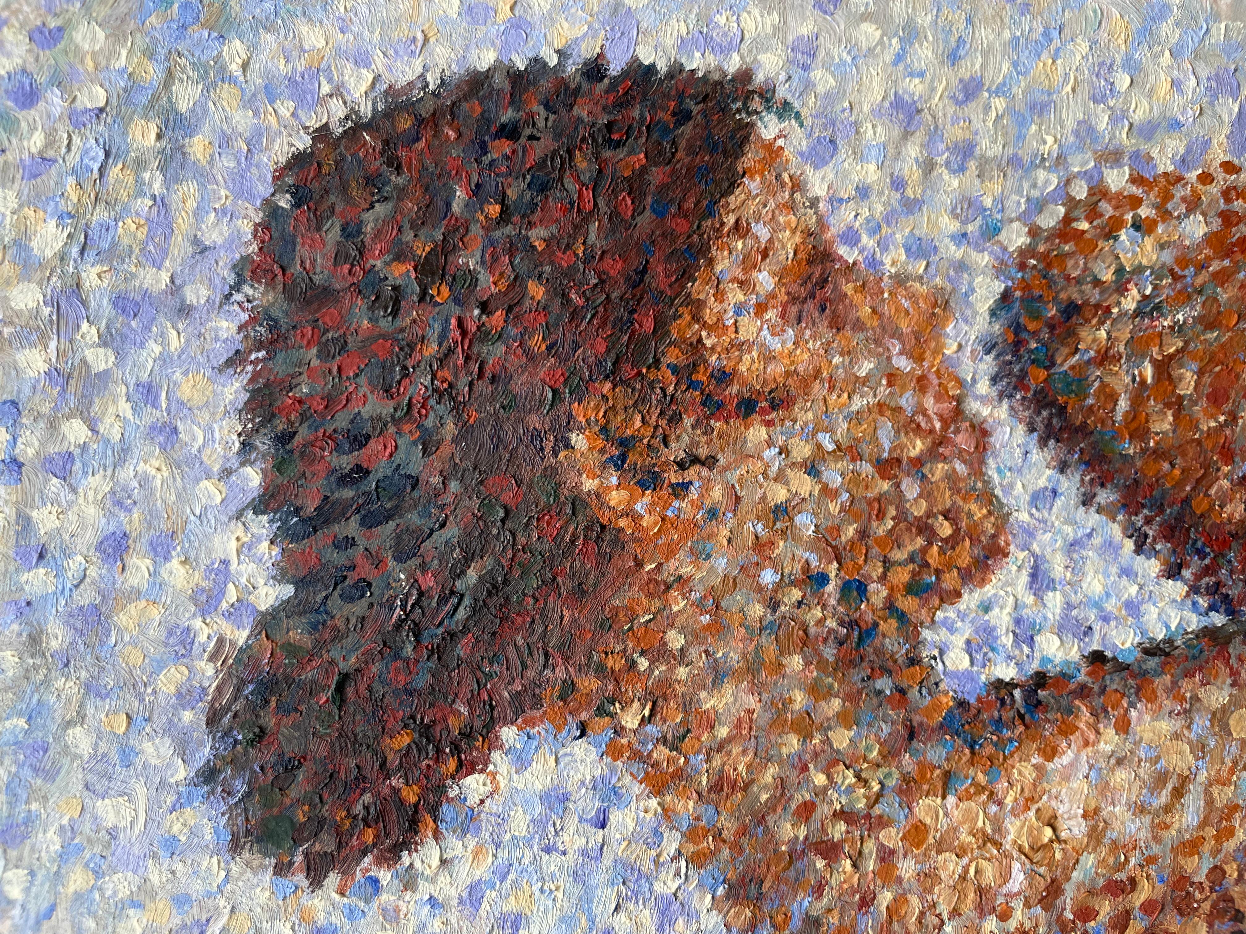 Escuela puntillista, principios del siglo XX - Bañista - Painting de Unknown