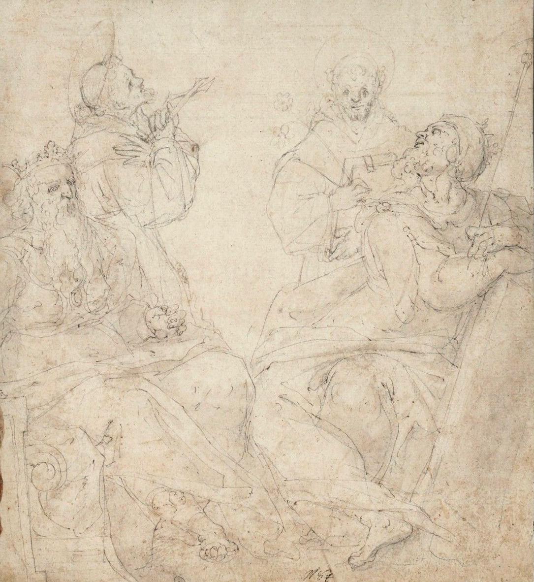 Composition with Two Kings and Two Franciscans - Art by Filippo Bellini
