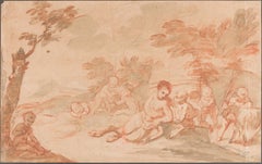 Nicolas Chaperon - Fauness and Putti Antique Fauness and Putti