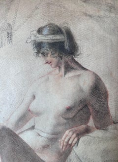 Nude Study, Charcoal on Paper, Circa 1790, Old Masters circle of Fussli