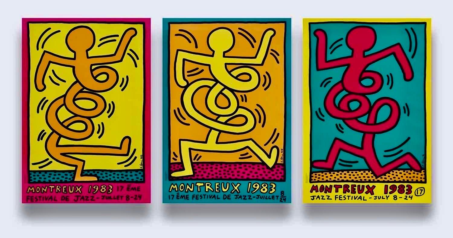 Montreux Jazz Festival posters (set of 3) - Art by Keith Haring