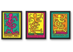 Keith Haring, Framed Montreux Jazz Festival posters (set of 3)