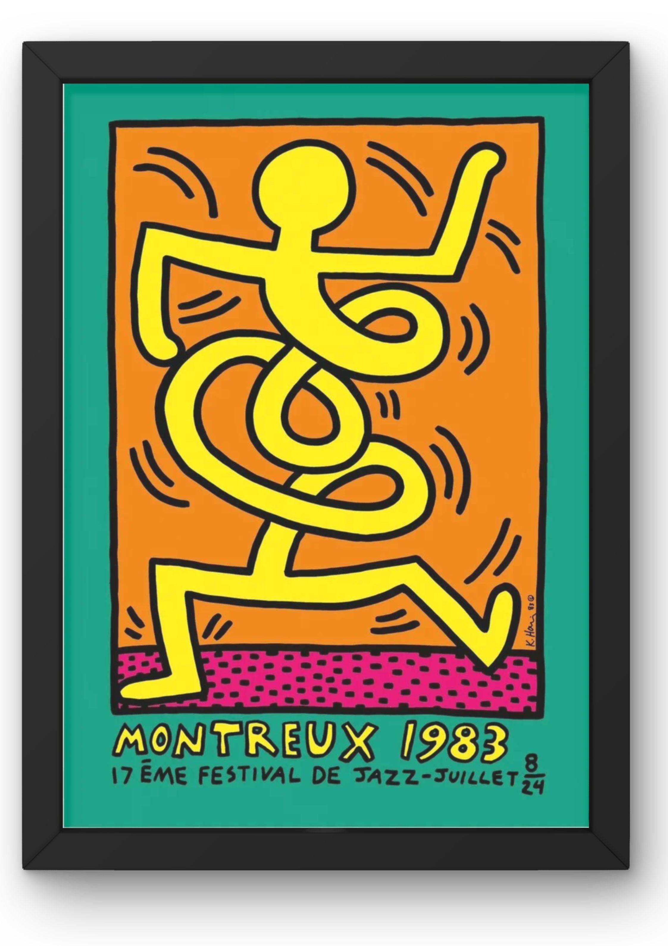 Keith Haring, Framed Montreux Jazz Festival posters (set of 3) For Sale 2