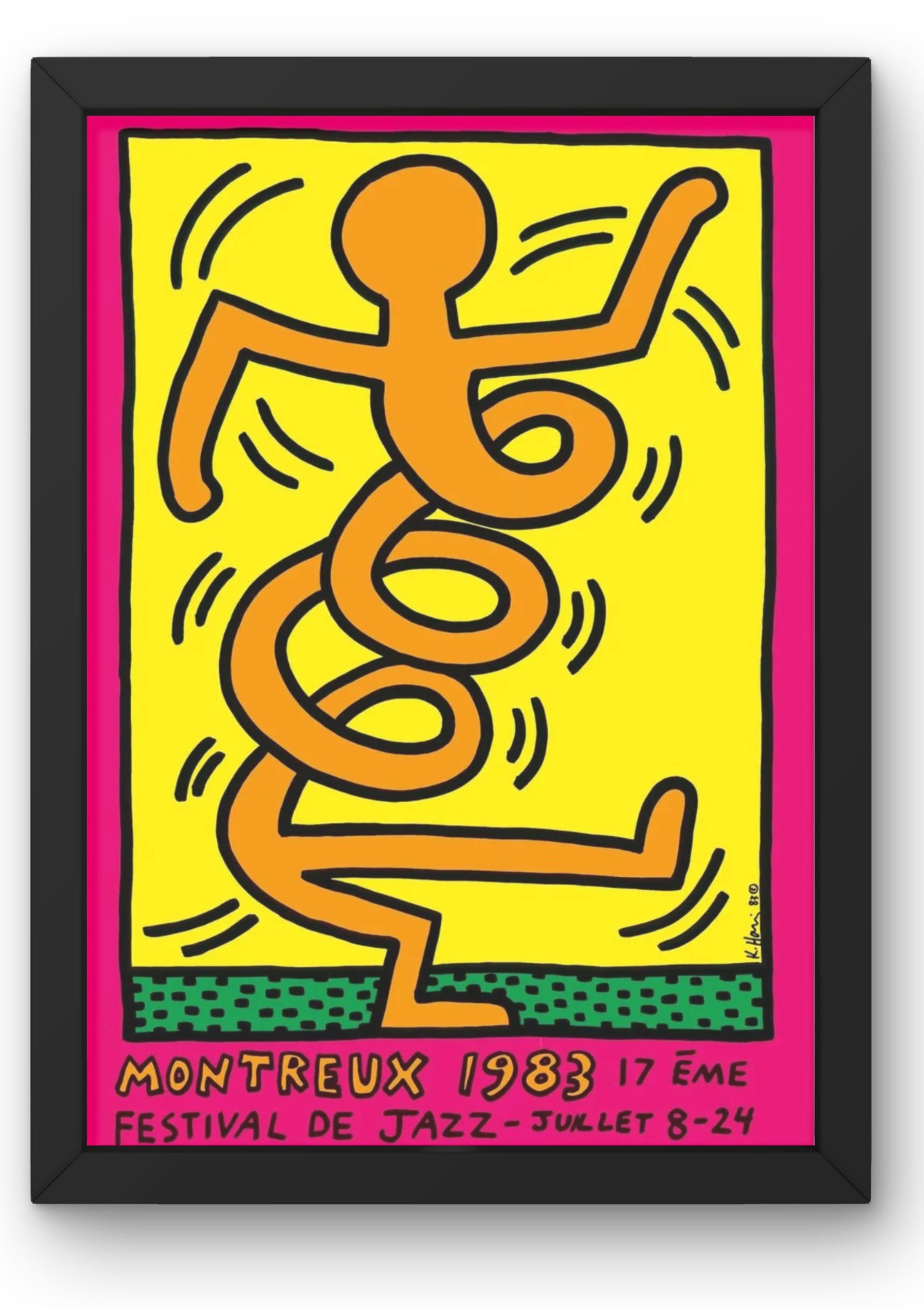 Keith Haring, Framed Montreux Jazz Festival posters (set of 3) For Sale 3