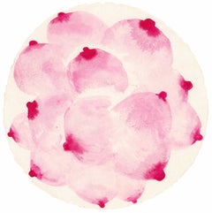 Círculo de Tetas Rosa Acuarela Tondo