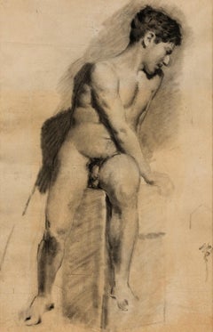 Spanish School, Academic Study (Male Nude)