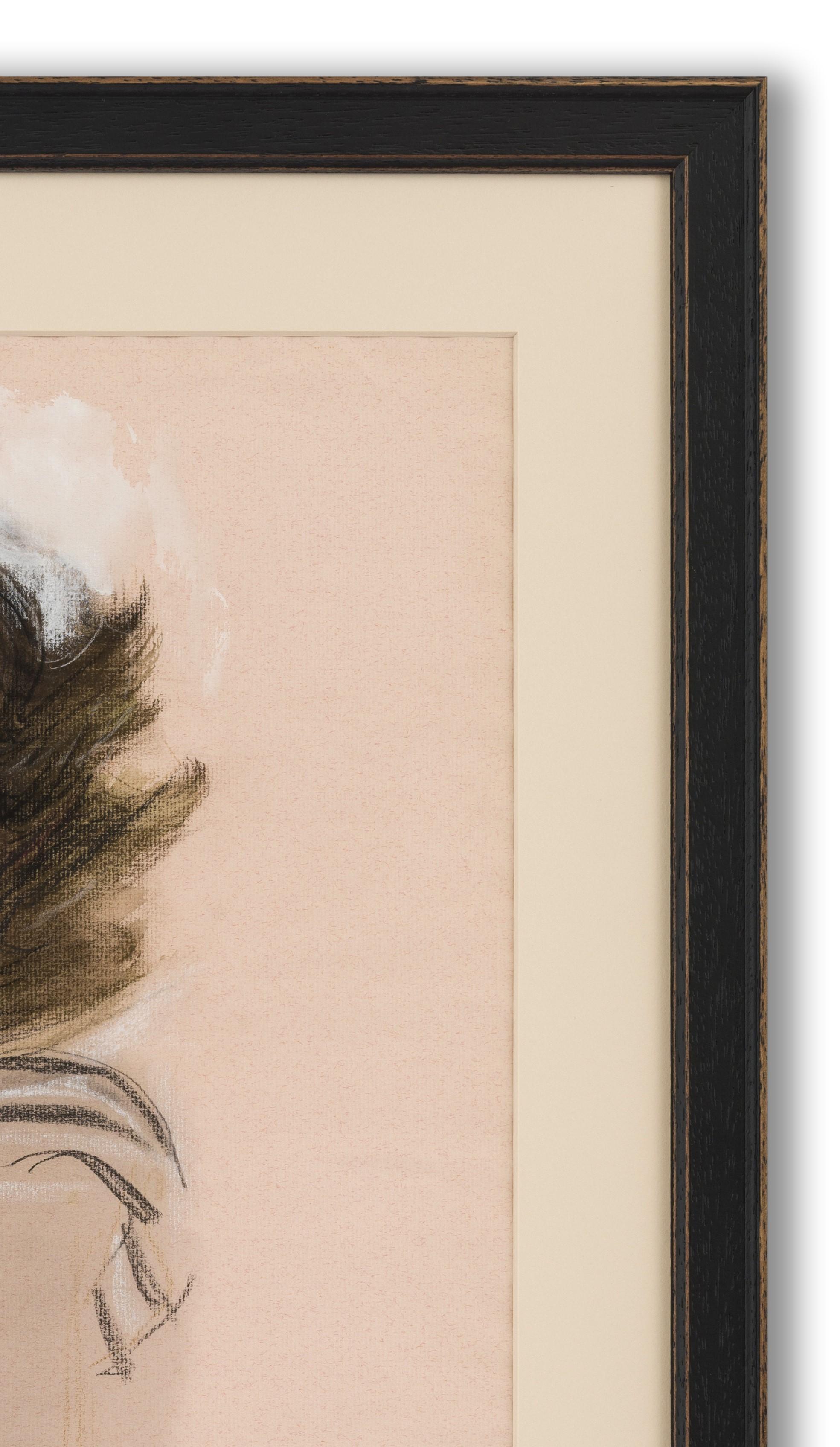 Pastell, Kohle, Aquarell und Gouache auf Papier, 62cm x 48cm (77cm x 60cm gerahmt), Provenienz: Nachlass des Künstlers.  

Stonehouse hatte ein außergewöhnliches Leben. Als junger Kunststudent, der Modeillustration studierte, trat er zu Beginn des