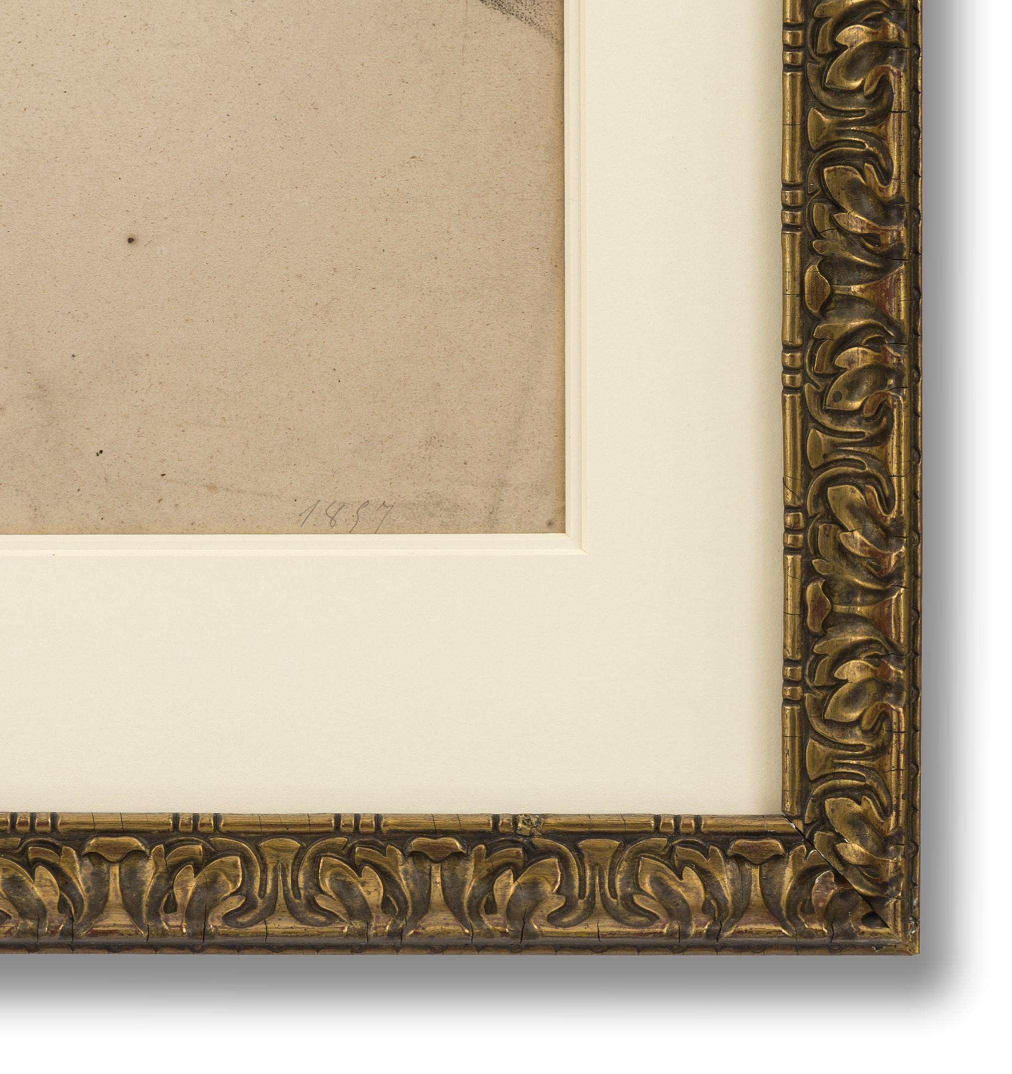 Crayon sur papier, daté (en bas à droite), 55cm x 44cm (76cm x 64cm encadré)

Les dessins et les peintures de nus étaient au cœur de la formation artistique académique en Europe à partir du XVIe siècle. La pratique du dessin répété du nu, et en