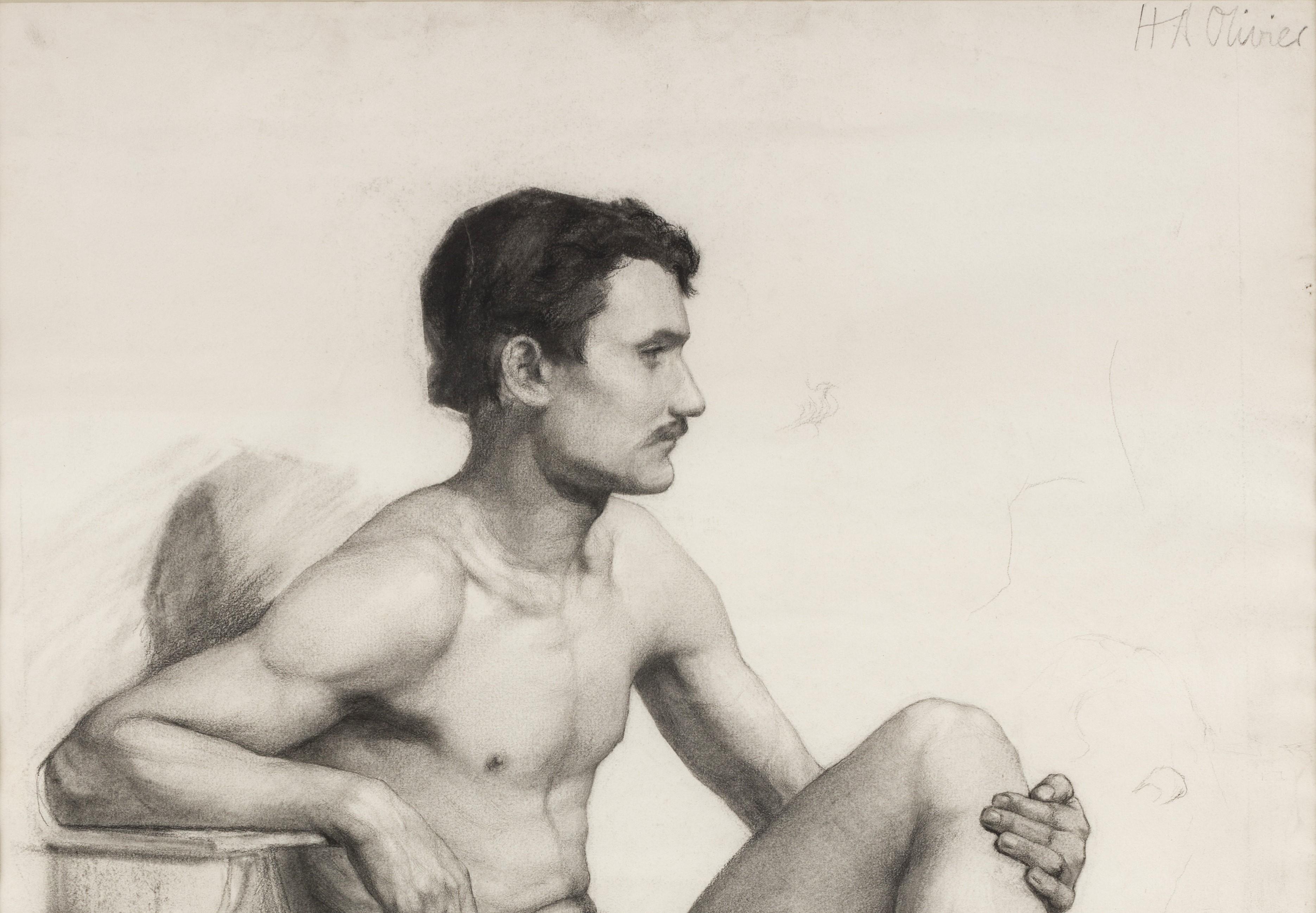 Akademische Studie (Male-Akt) (Viktorianisch), Art, von Herbert Arnould Olivier