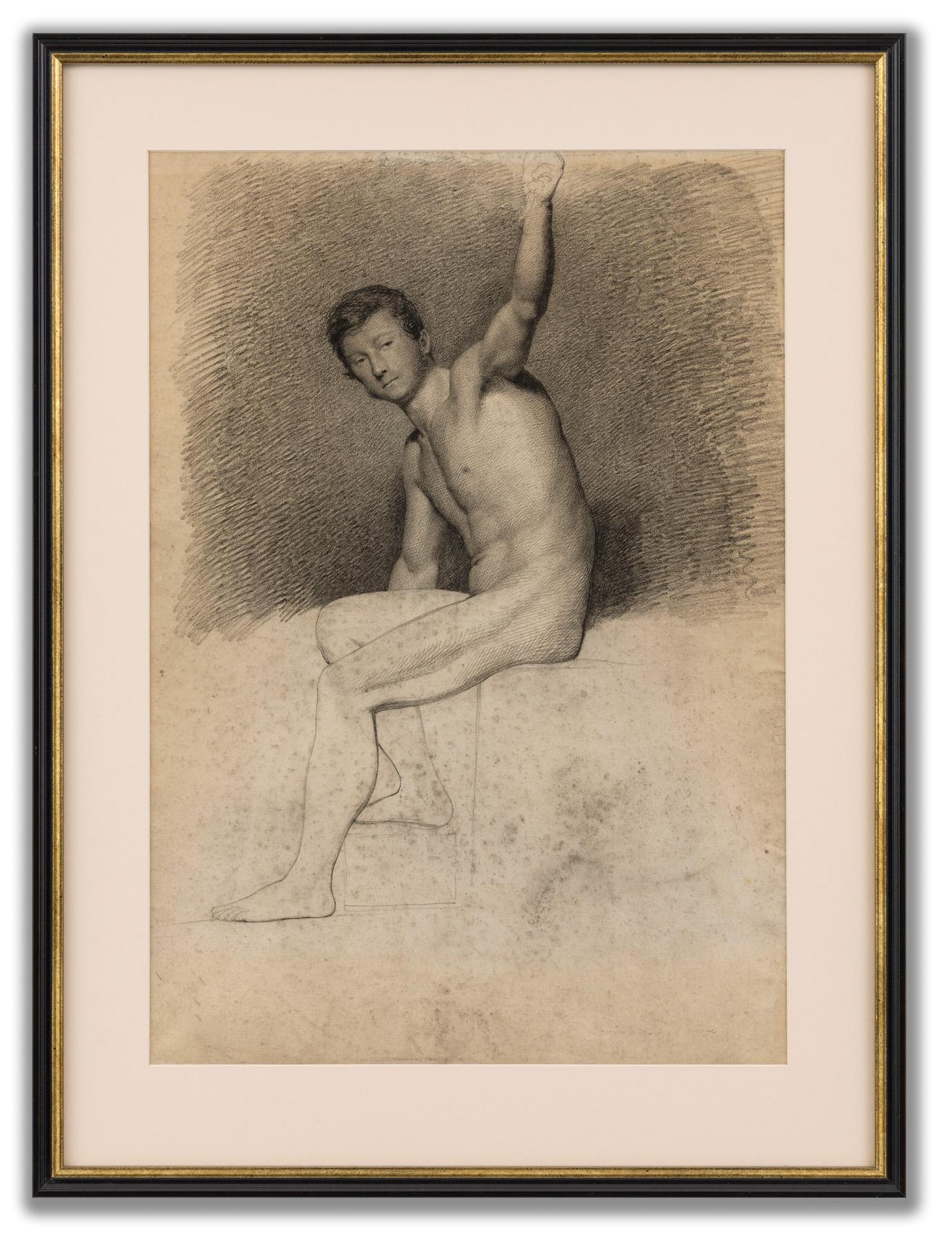 French School, Academic Study (Male Nude) - Art by Unknown