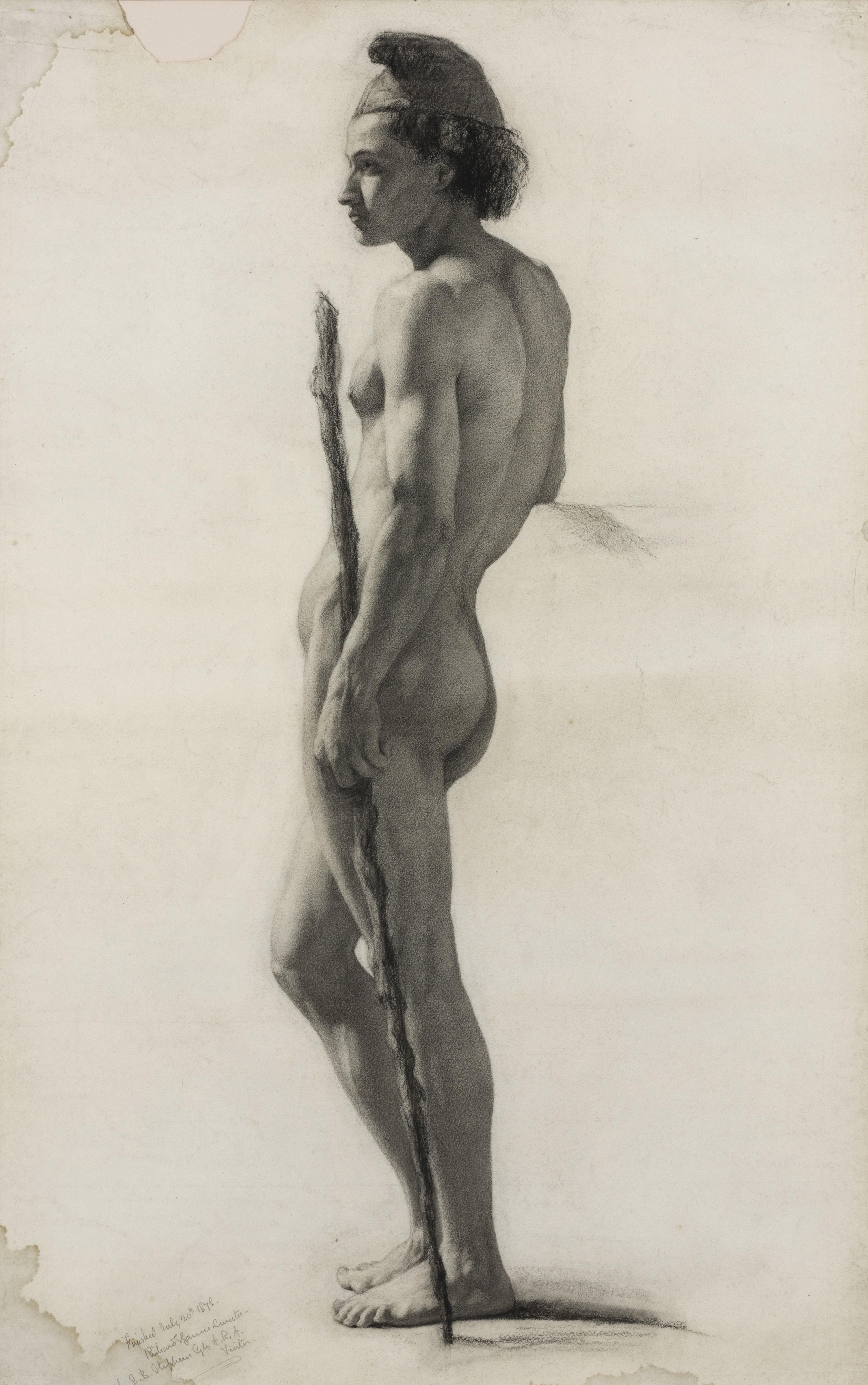 Academic Study (Male Nude) - Art by Arthur John Elsley