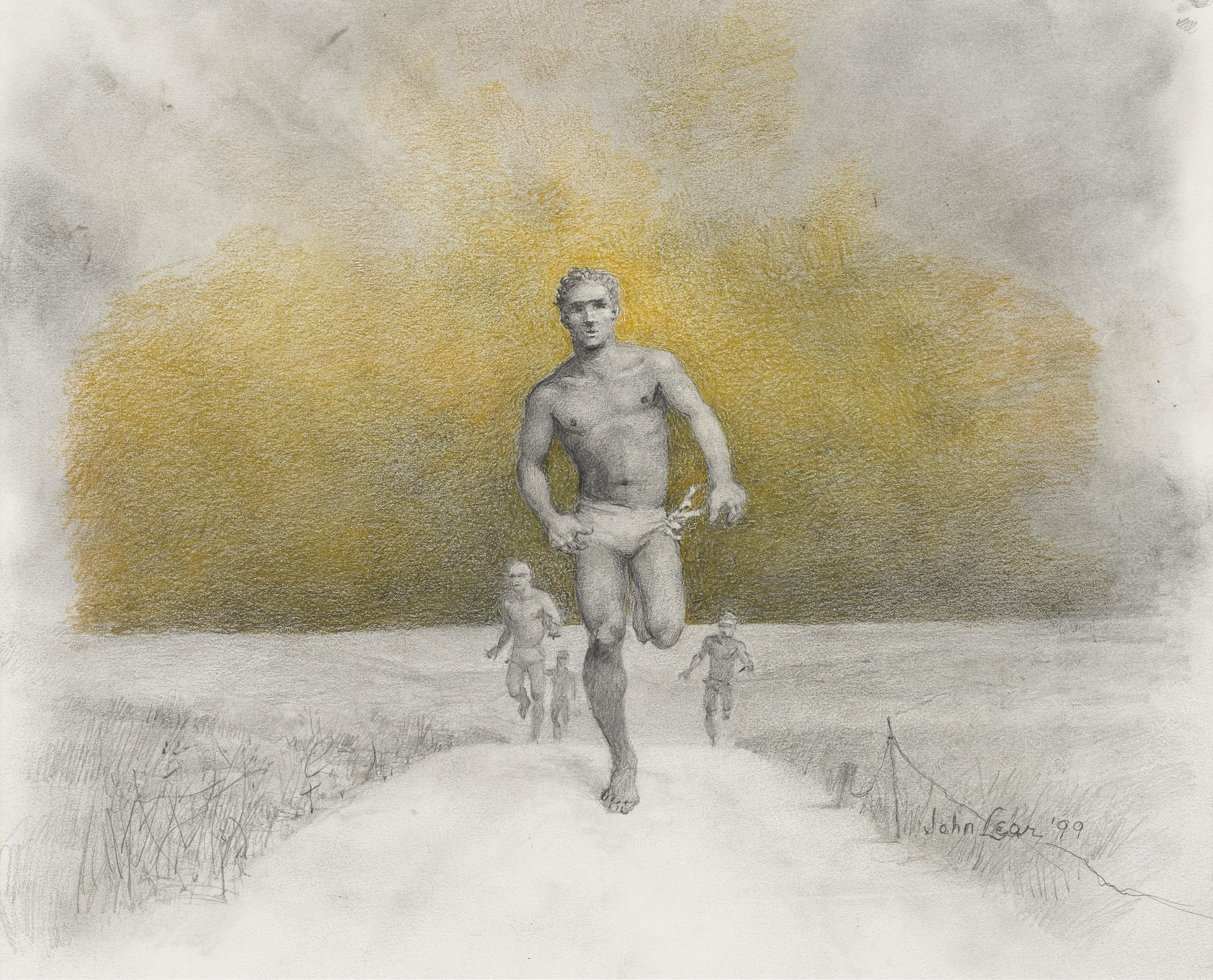 Running Men - Art by John B Lear