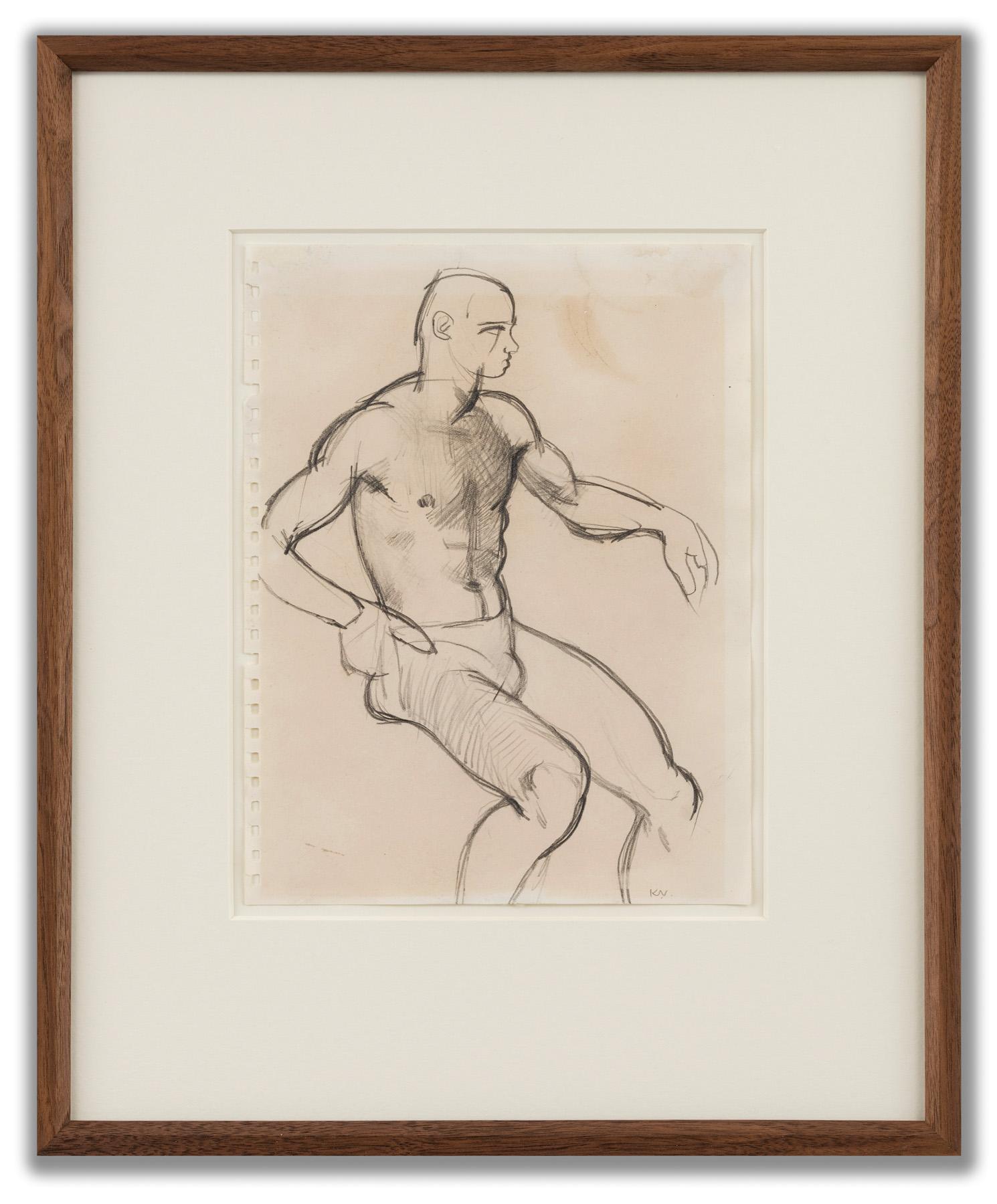 Keith Vaughan Figurative Art – Sitzende Figur