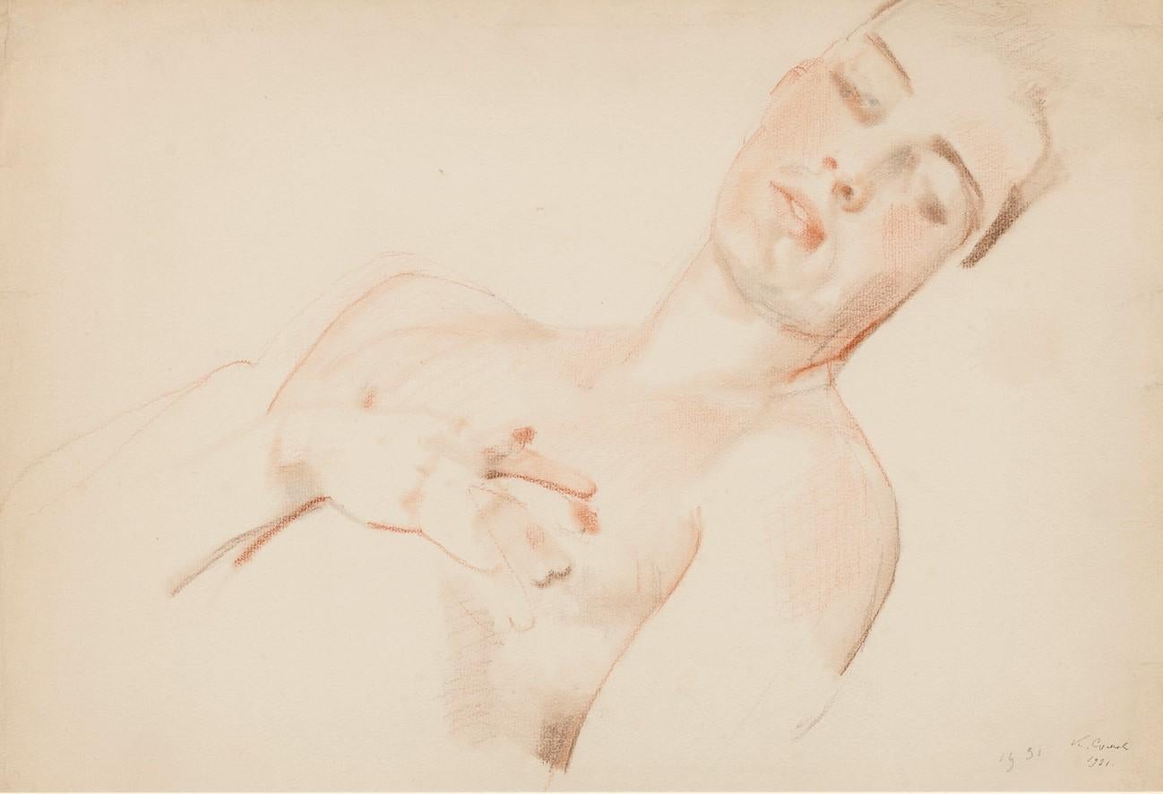 Young Man Reclining (Boris Snezhkovsky) - Art by Konstantin Somov