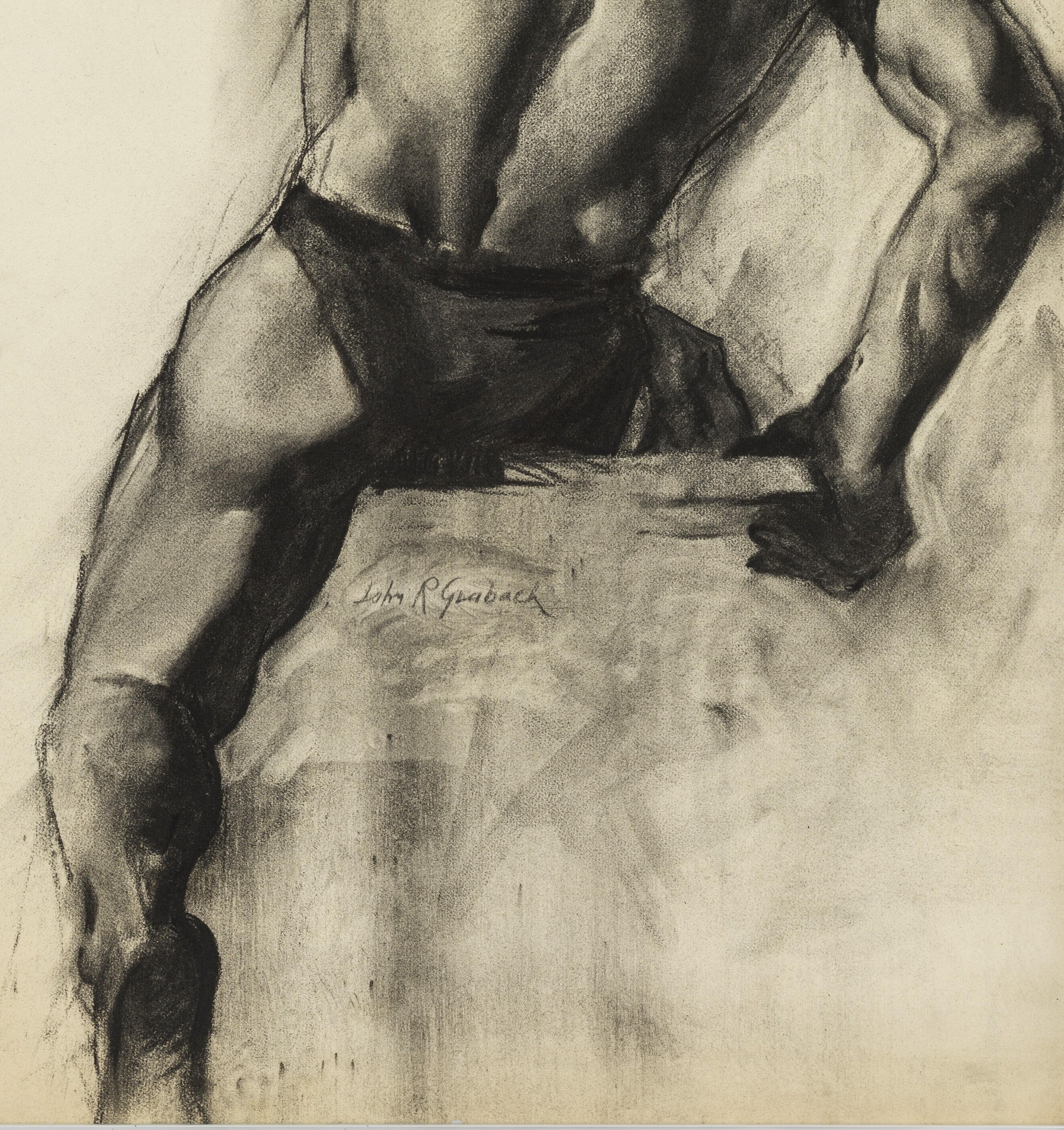 Figura Estudio - Figurative Art Beige de John R Grabach