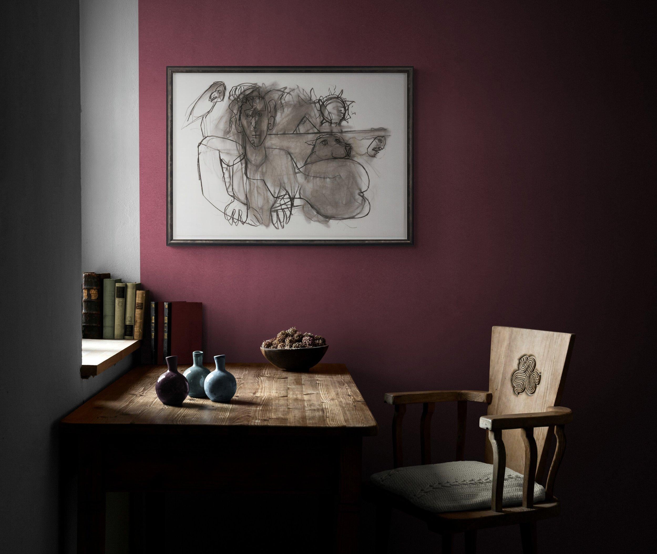 Ennui - Figurative Art Gris de Francis West