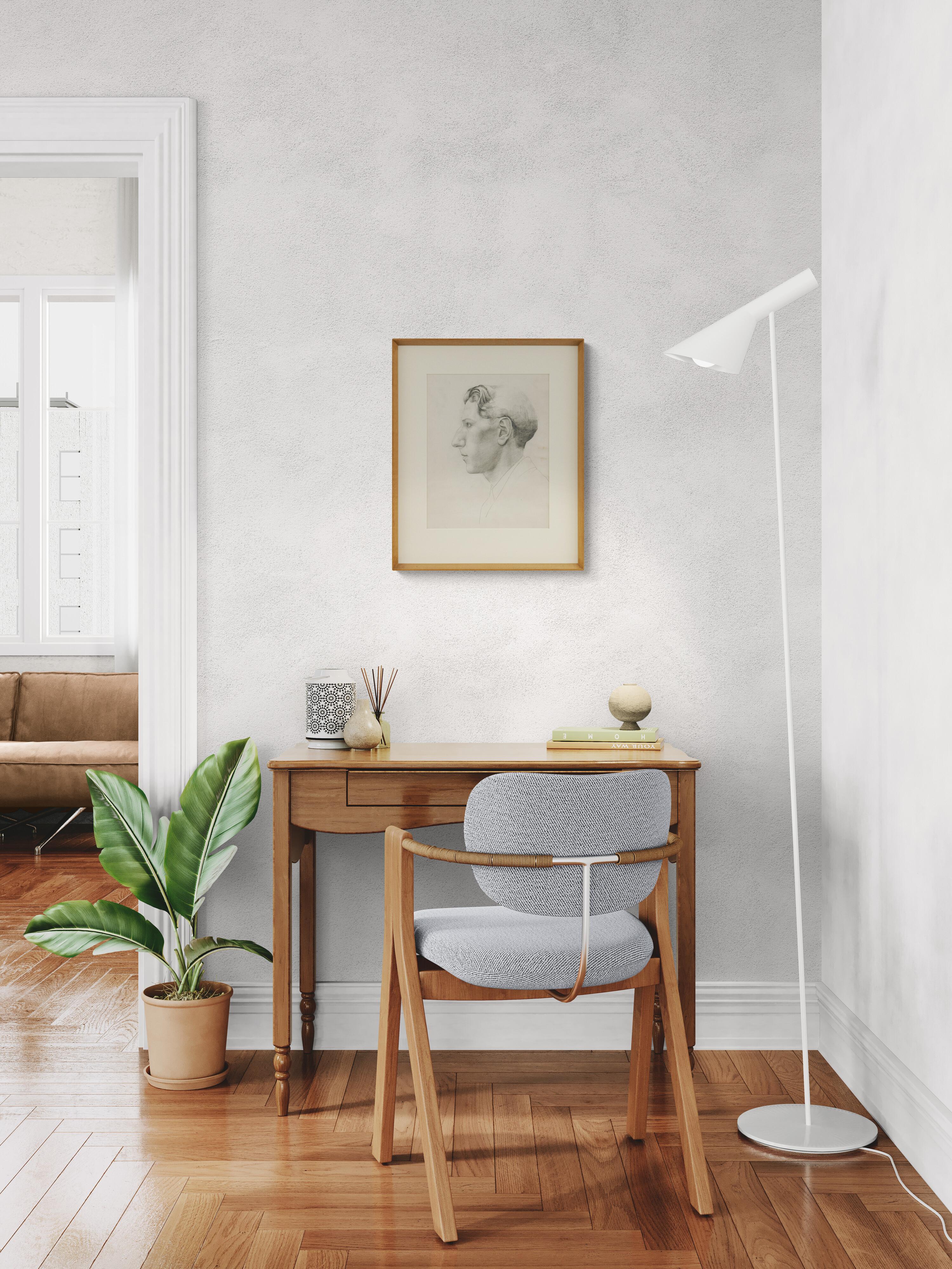 Self-Portrait (vue latérale) - Réalisme Art par Michael Gilbery