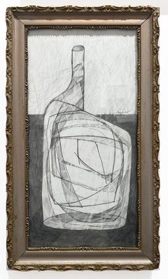 Morandi 19 (Abstrakte, kubistische Stillleben-Zeichnung inspiriert von Morandi-Flasche) 