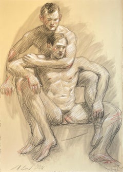 MB 827 (Contemporary Life Drawing of Two Nude Males by Mark Beard)
