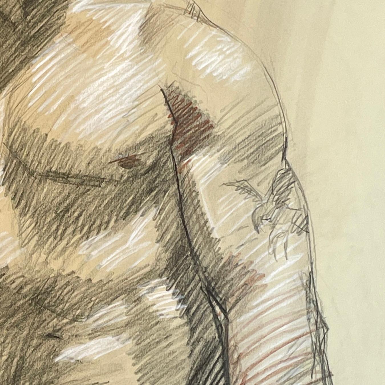 MB 80 (Figurative Life Drawing of Handsome Male Nude by Mark Beard)  1