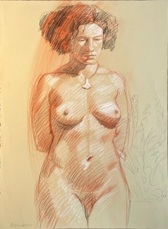 Vintage MB 017 (Figurative Life Drawing of Female Nude by Mark Beard)