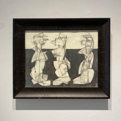 Drei Figuren (Abstrakte Zeichnung von David Dew Bruner)